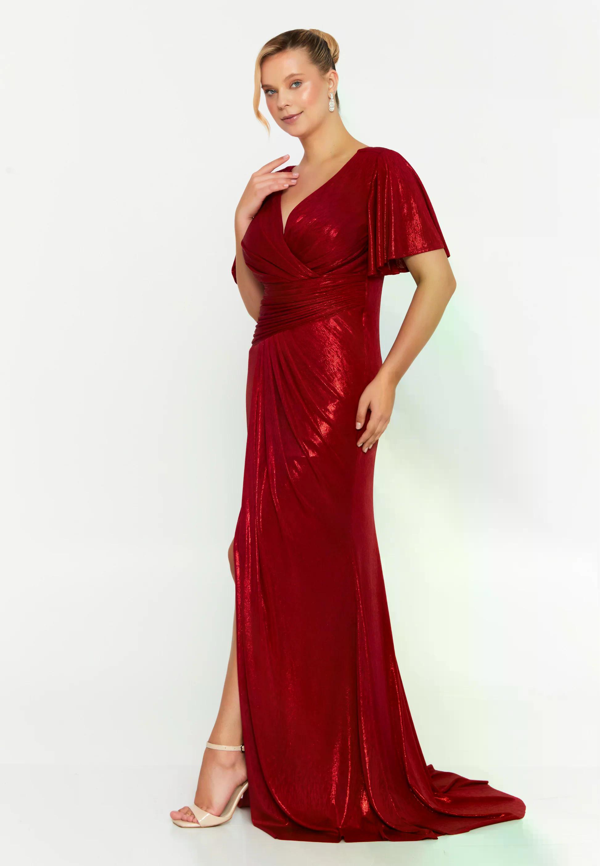 6036SIM LAME SİMLİ ELBİSE