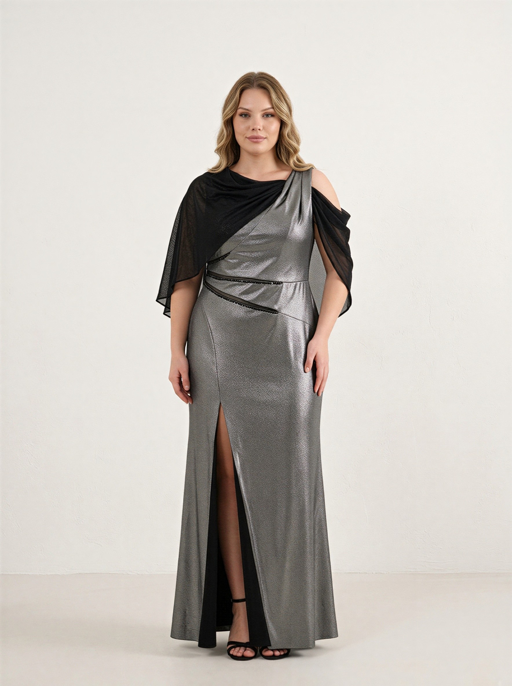6240SIV SIVAMA SATEN ELBİSE