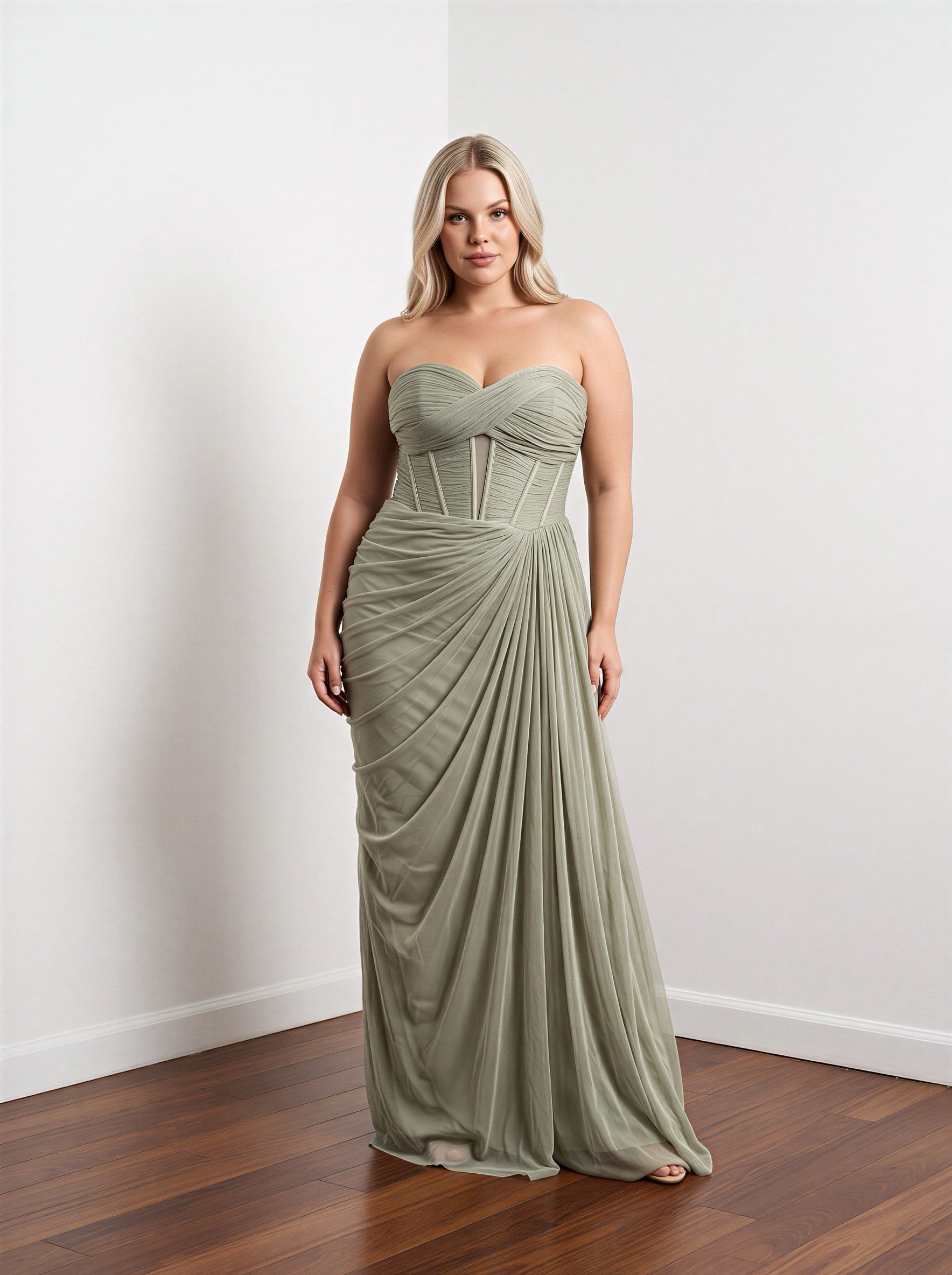 6311ŞİF PARLAK ŞİFON ABİYE ELBİSE