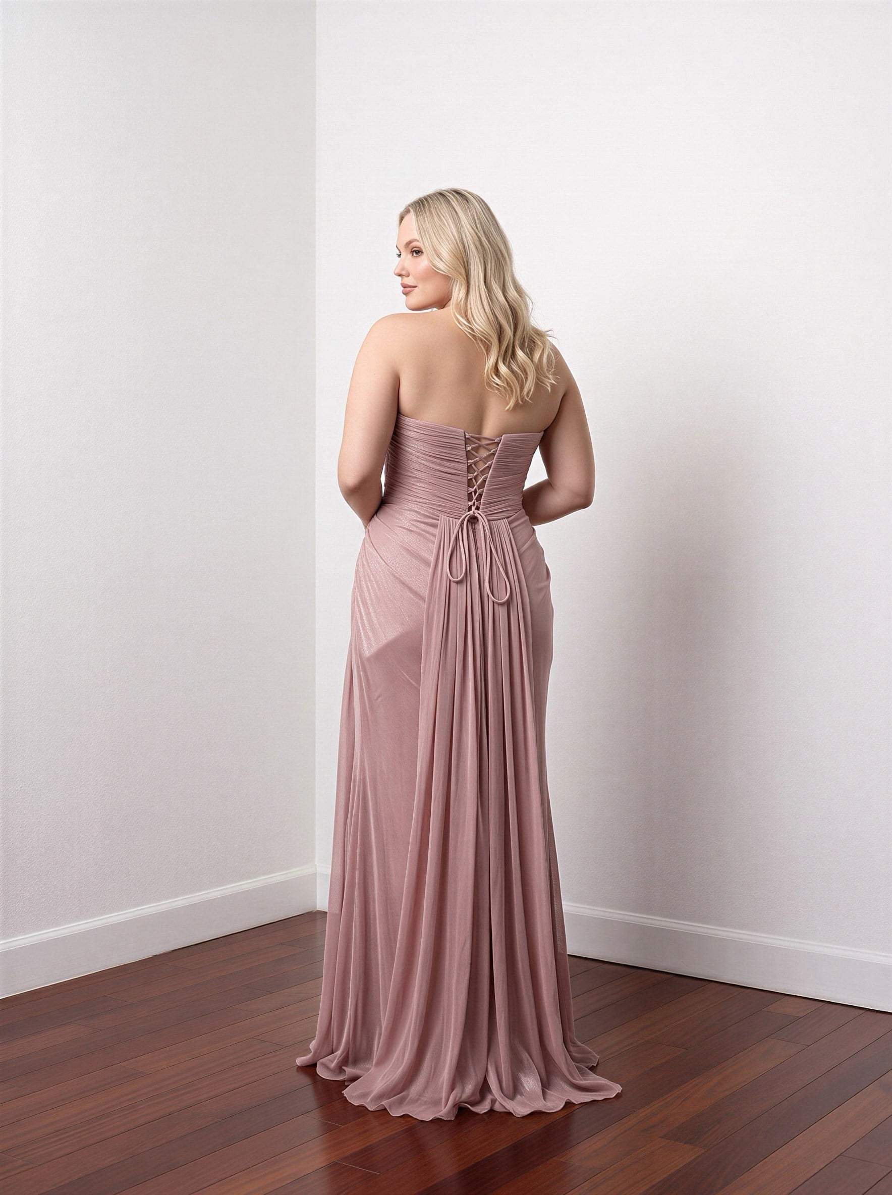 6311ŞİF PARLAK ŞİFON ABİYE ELBİSE