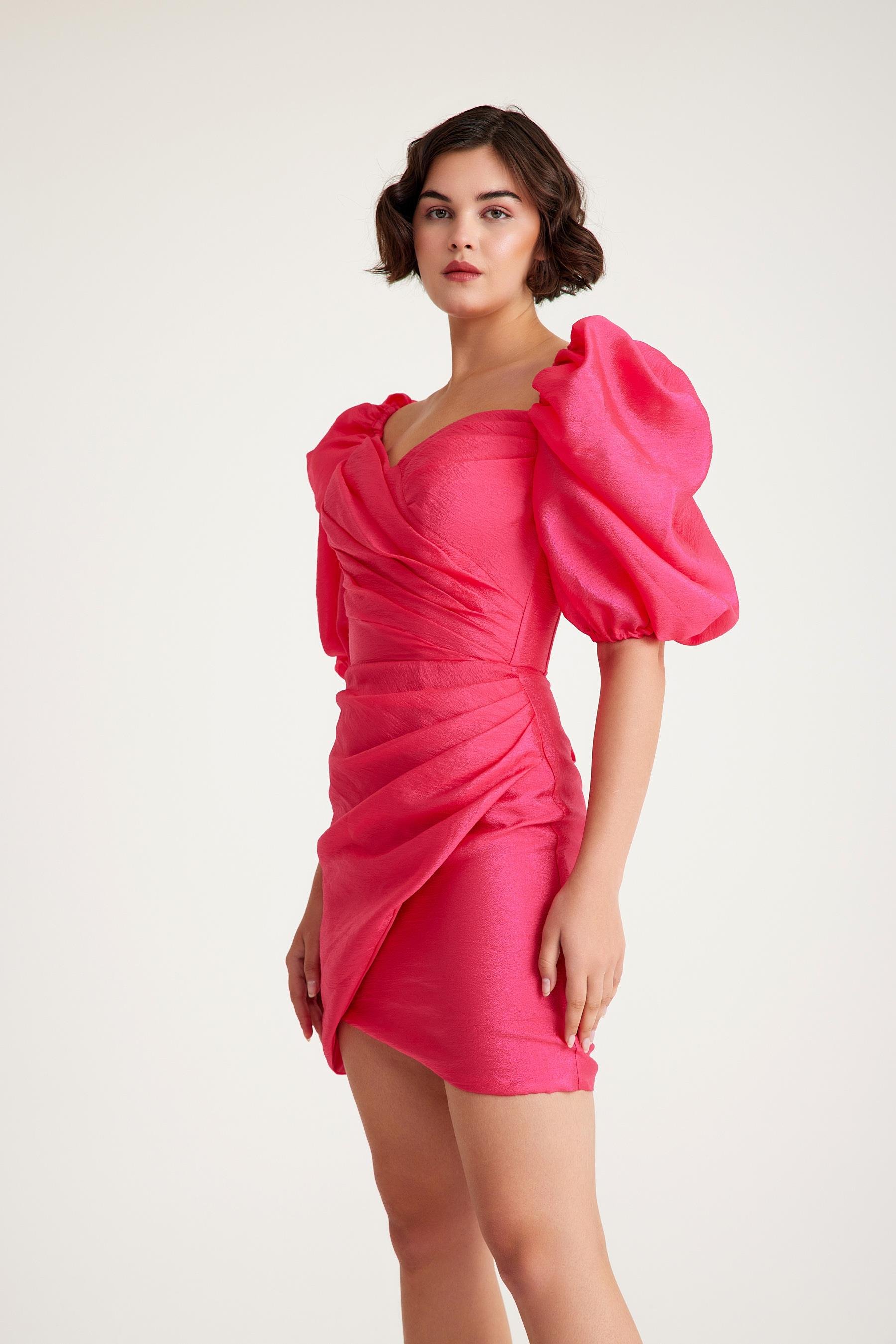 KISA ORGANZE ABİYE ELBİSE