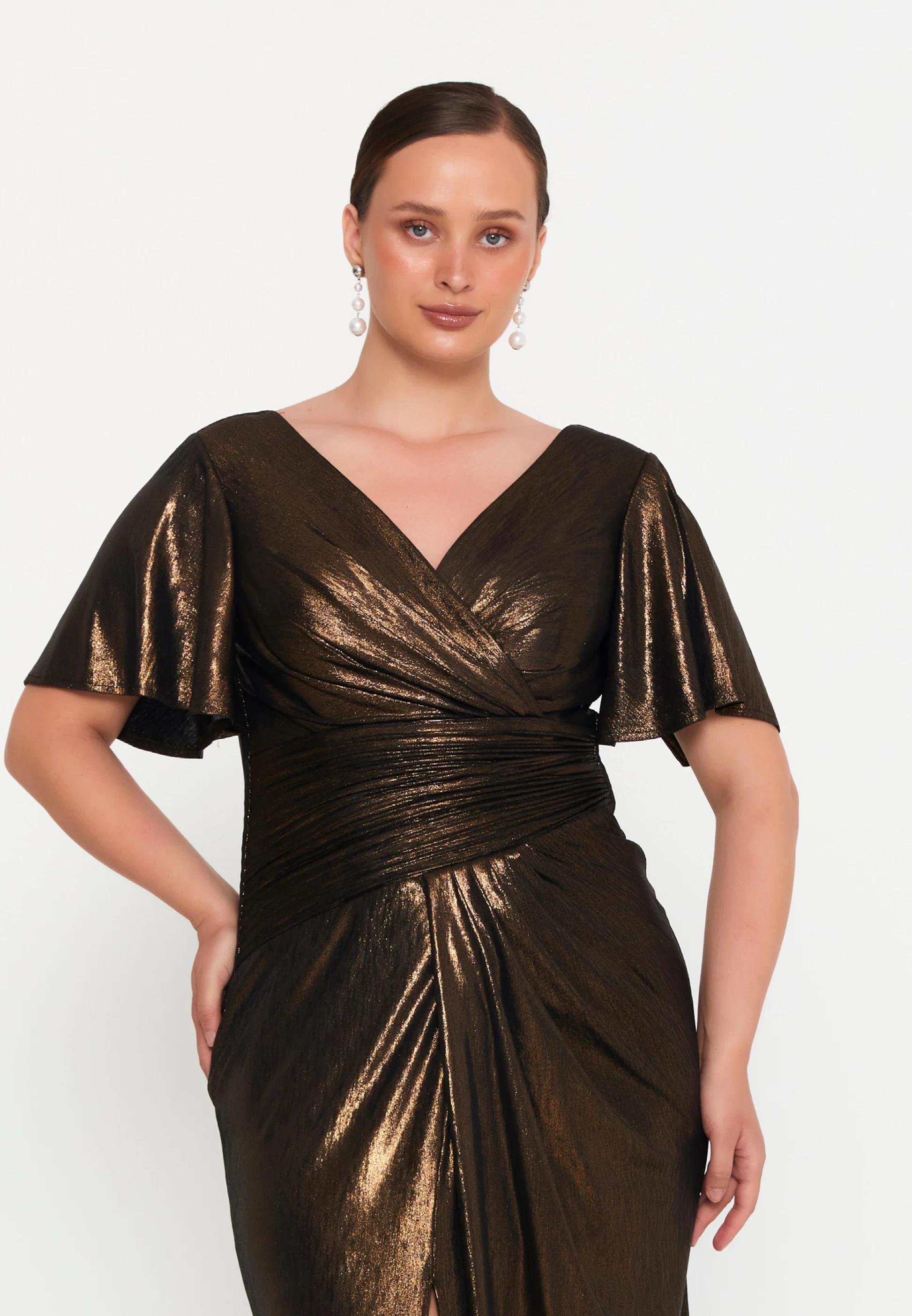 LAME SİMLİ ELBİSE