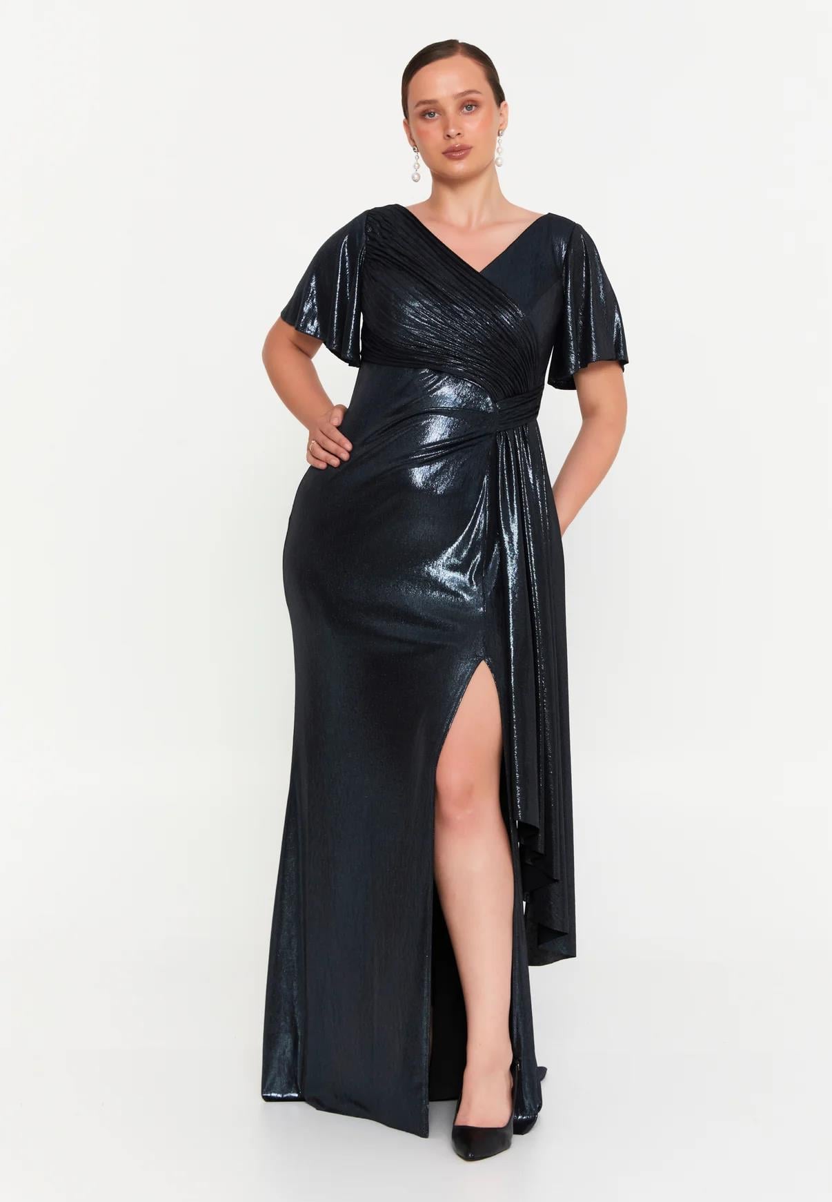 LAME SİMLİ ELBİSE