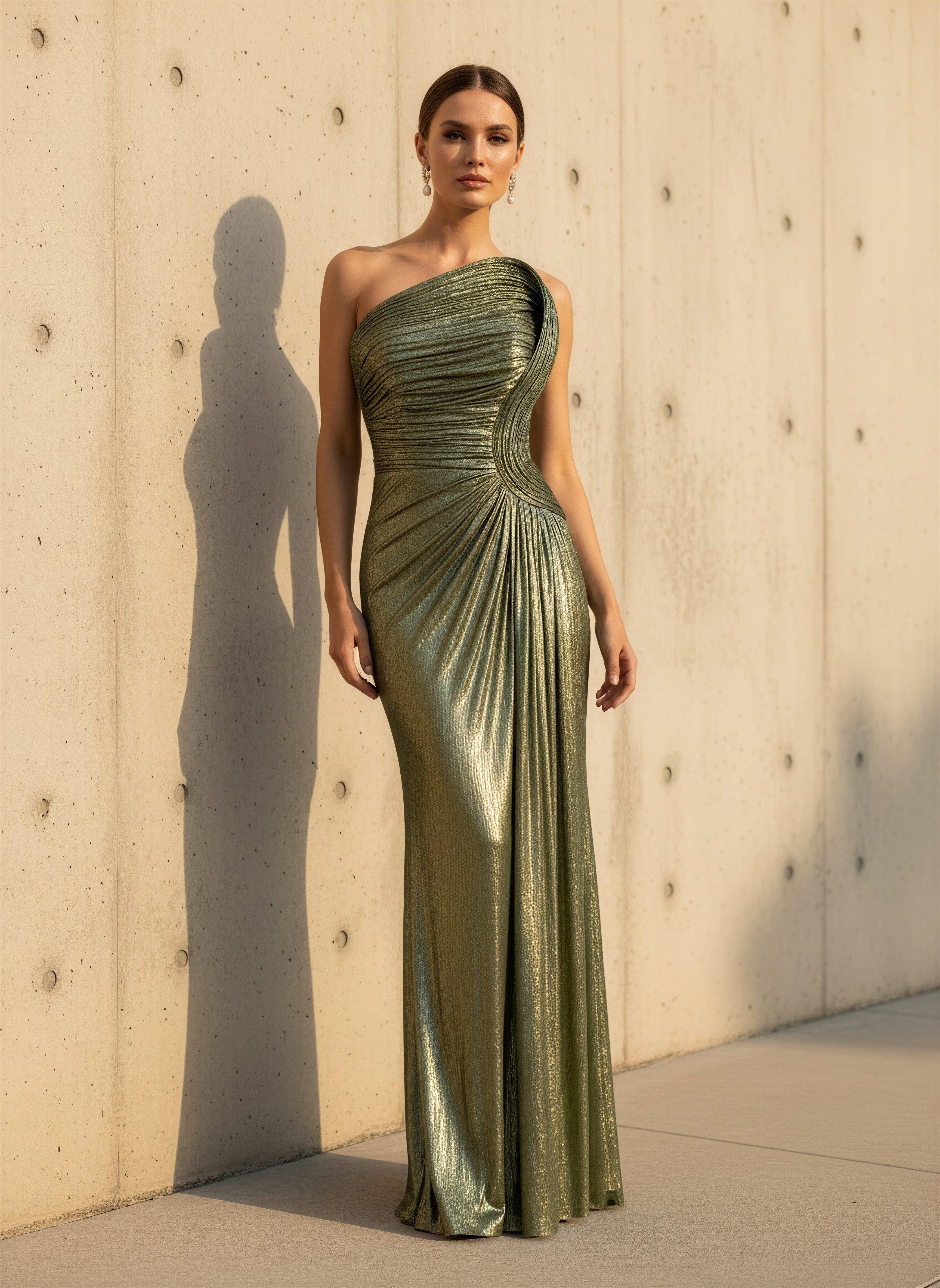 LAME SİMLİ ELBİSE