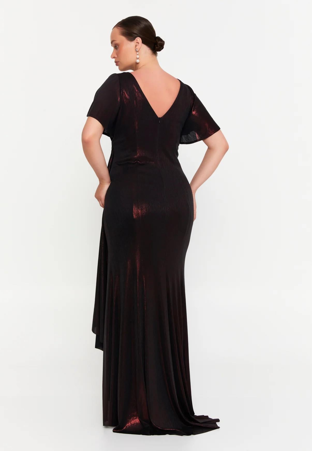 LAME SİMLİ ELBİSE