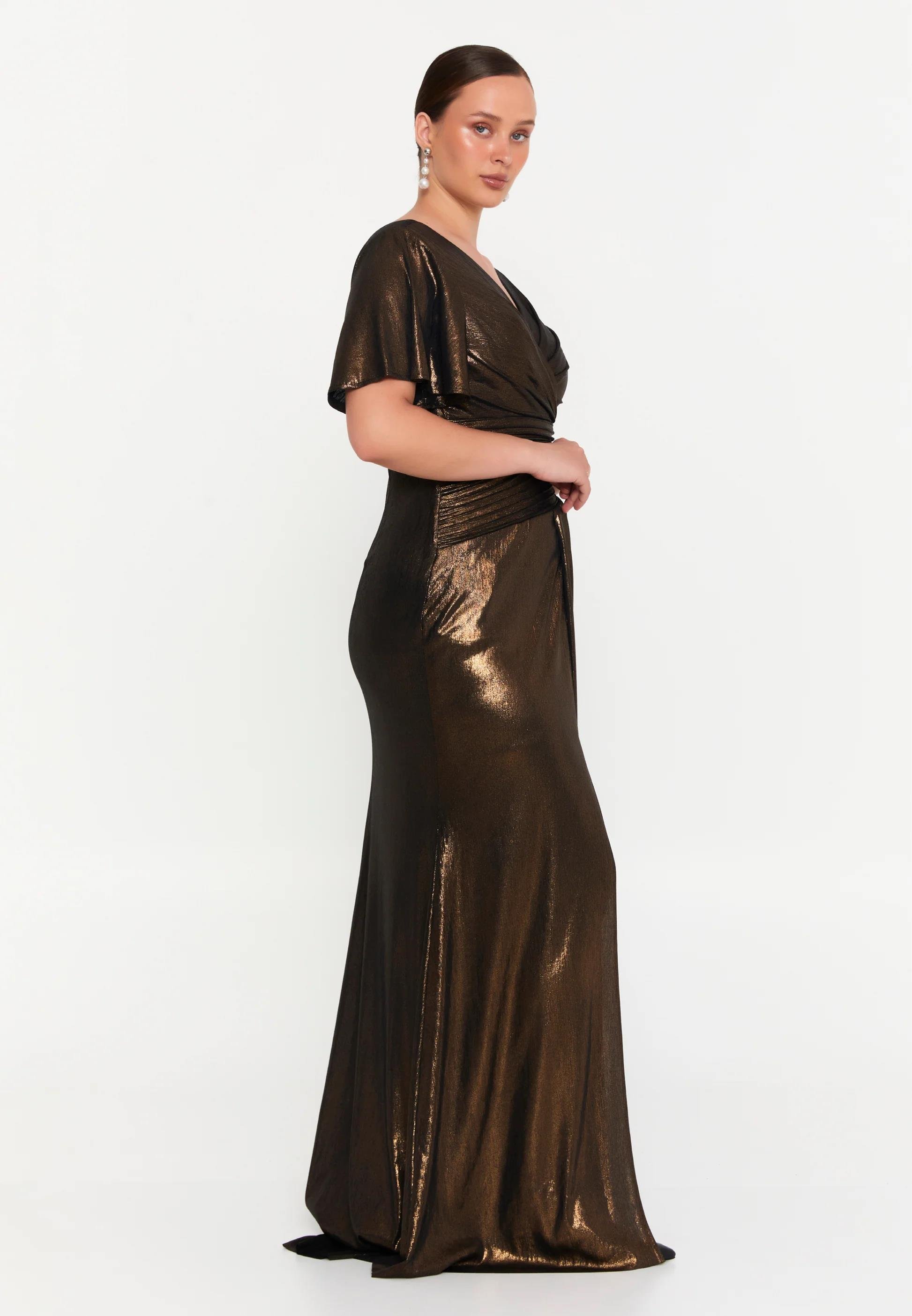 LAME SİMLİ ELBİSE