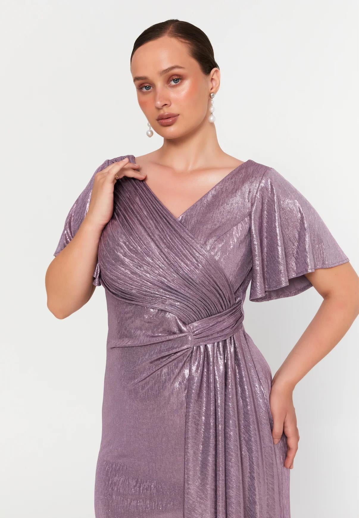 LAME SİMLİ ELBİSE