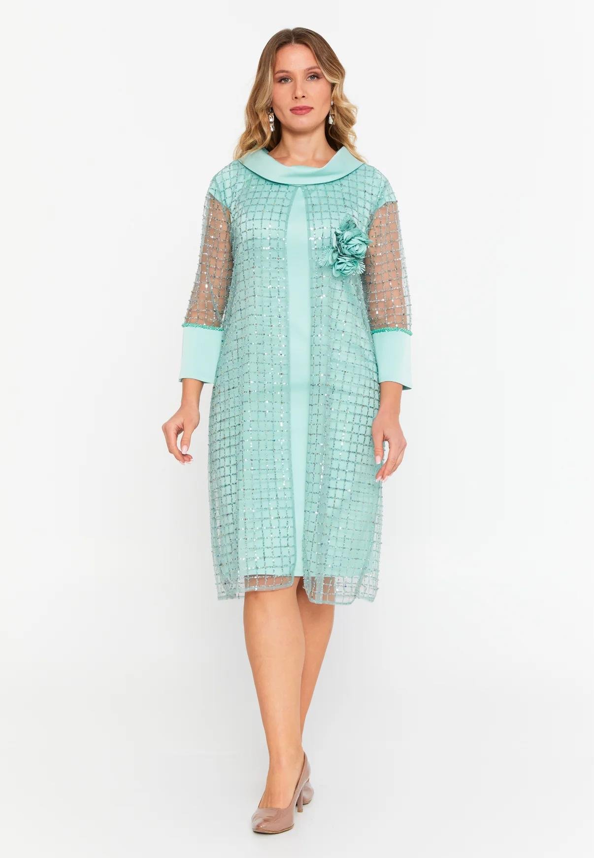 PAYET CEKETLİ KREP ELBİSE