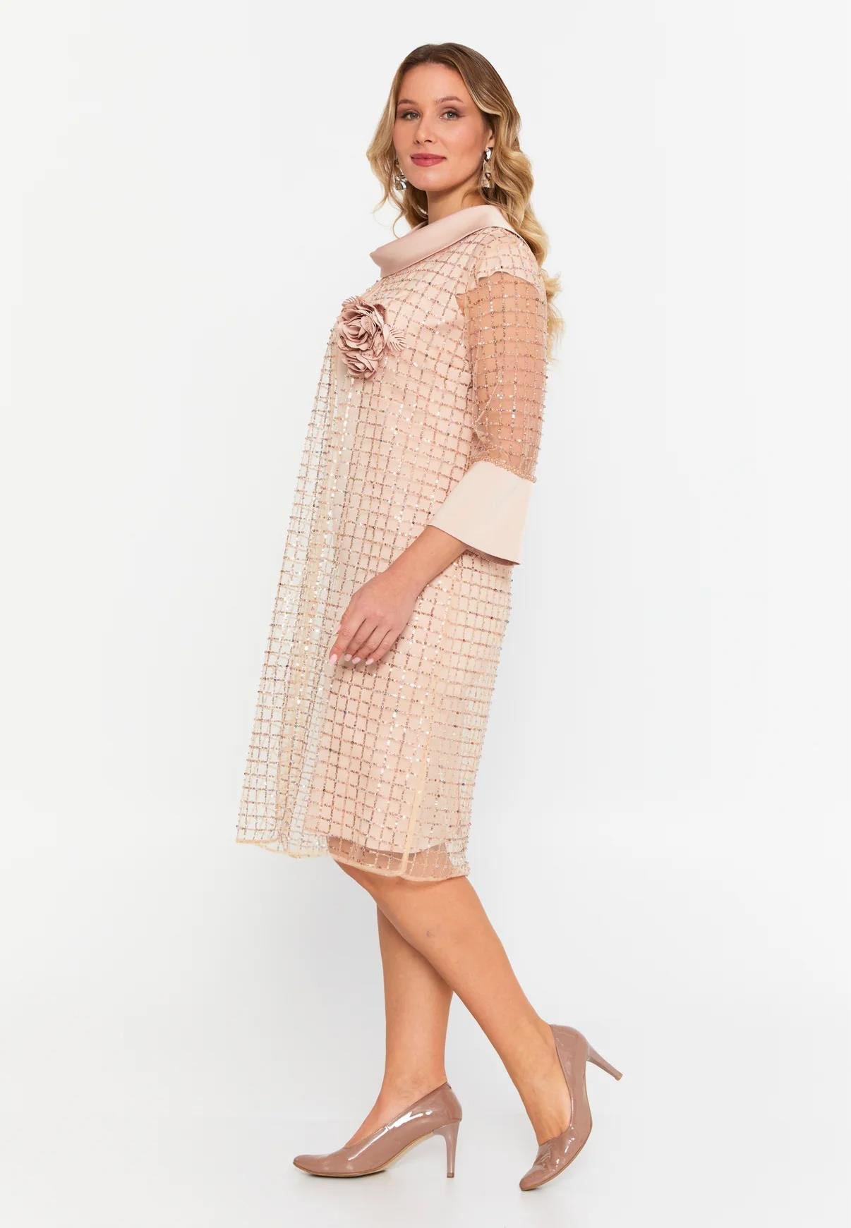 PAYET CEKETLİ KREP ELBİSE