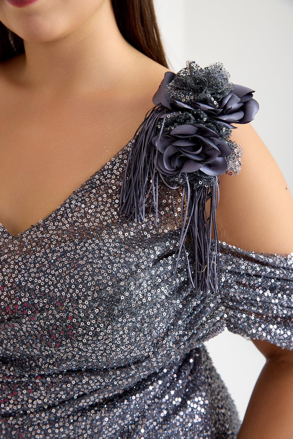 PAYETLİ ABİYE ELBİSE