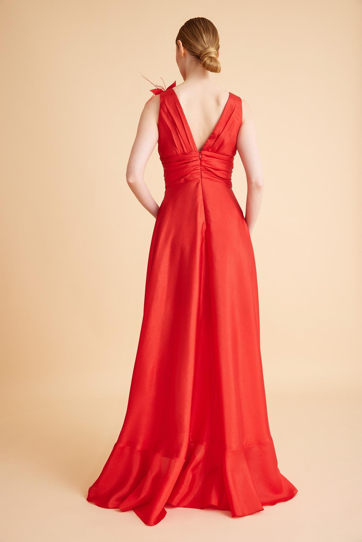 SATEN ORGANZE ABİYE ELBİSE