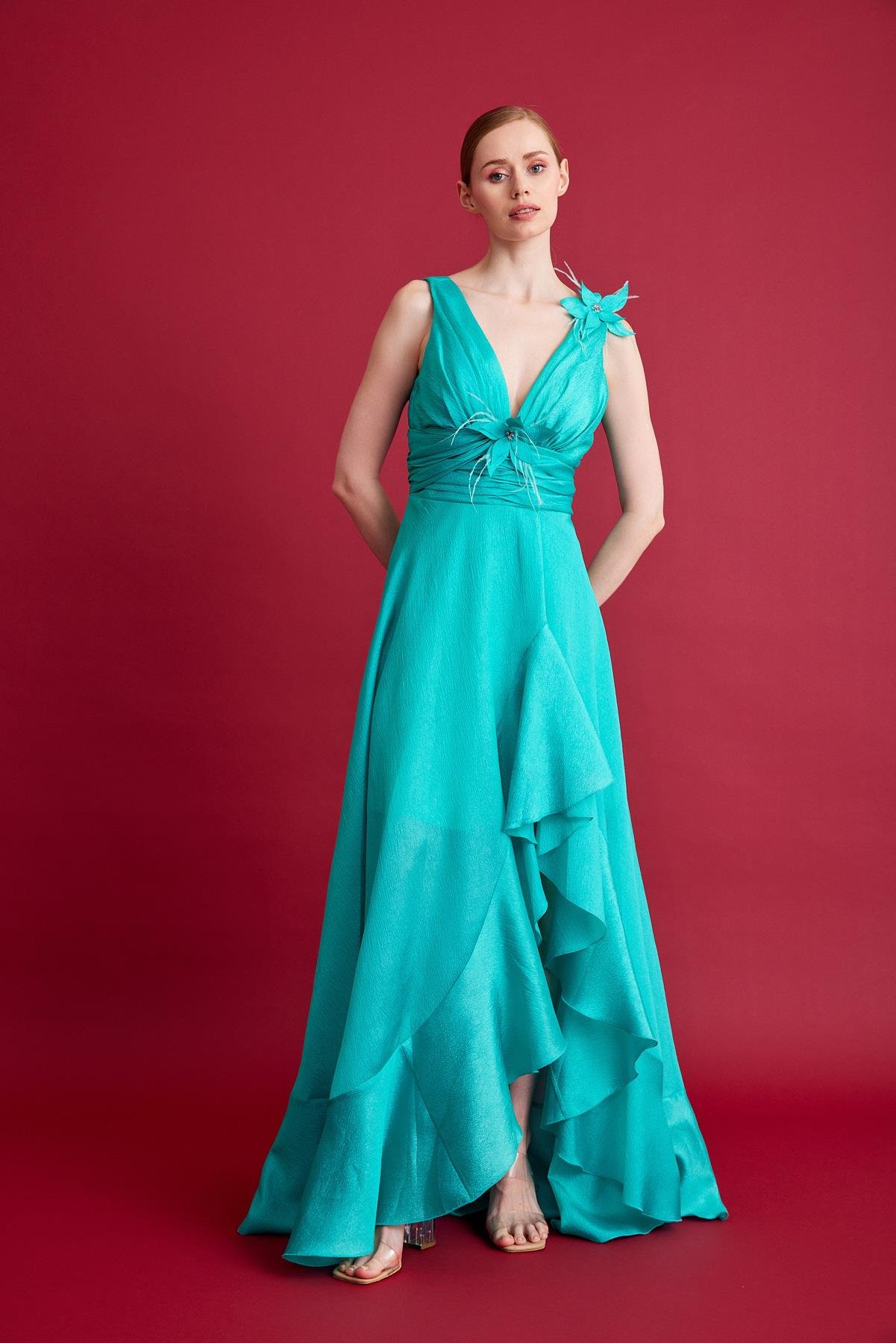 SATEN ORGANZE ABİYE ELBİSE