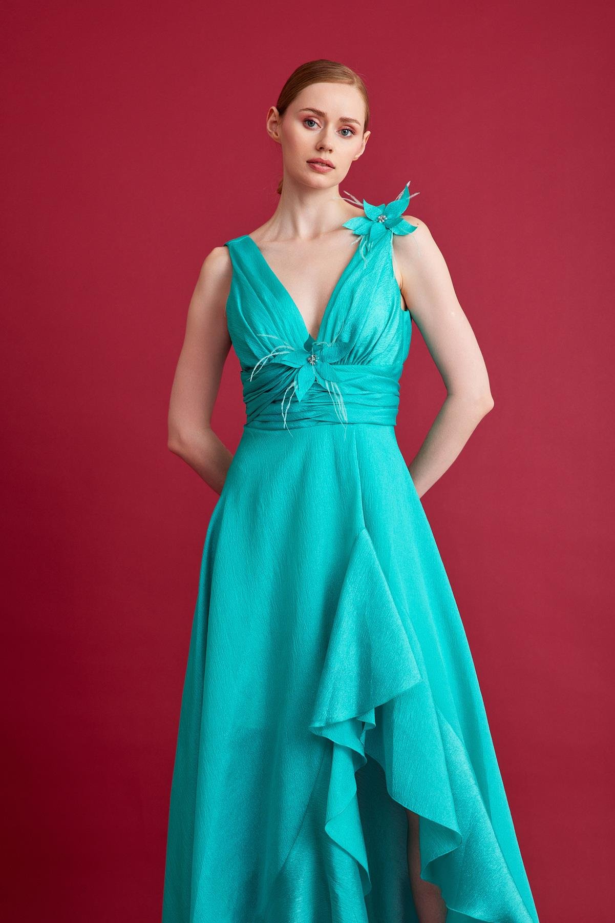 SATEN ORGANZE ABİYE ELBİSE