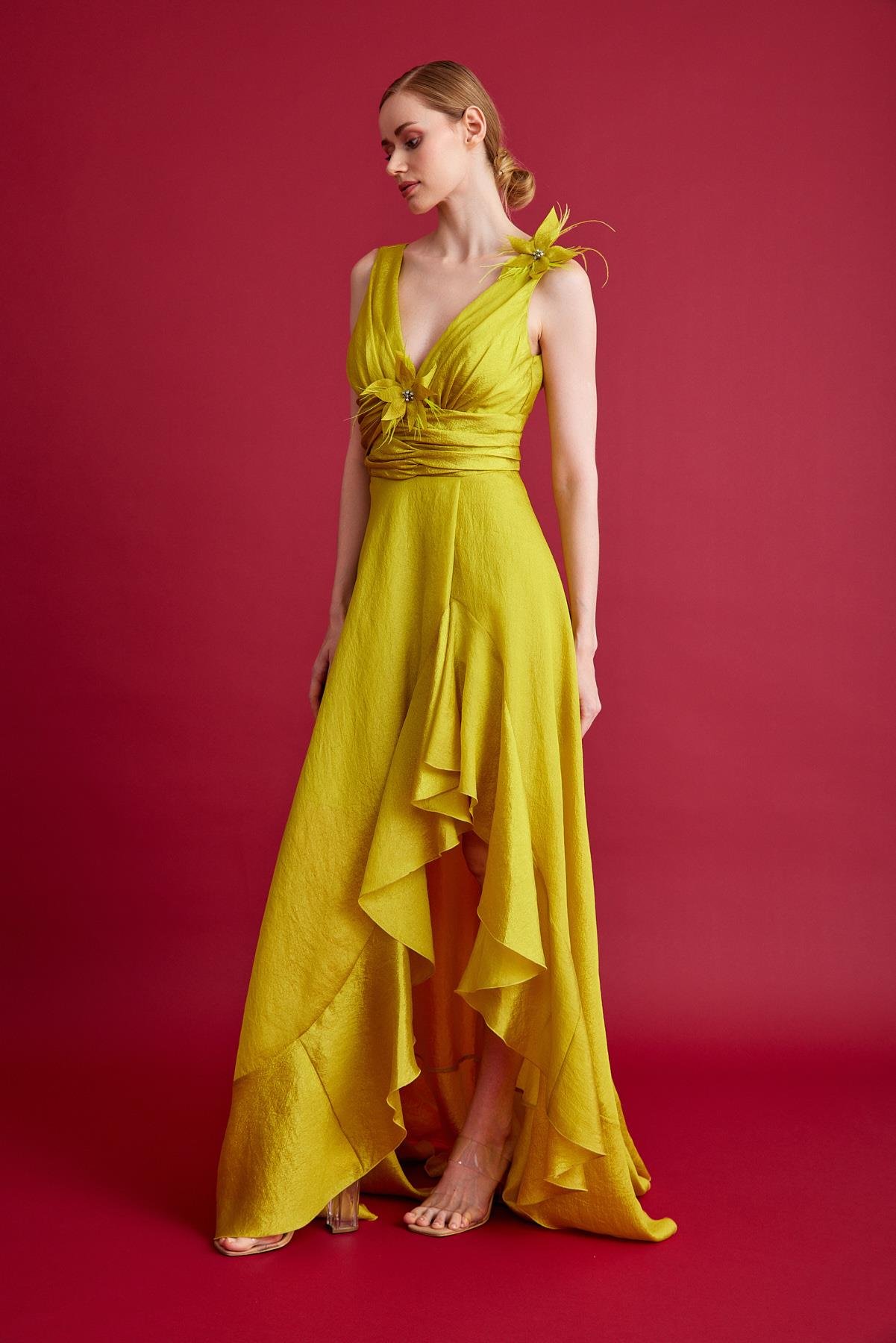 SATEN ORGANZE ABİYE ELBİSE