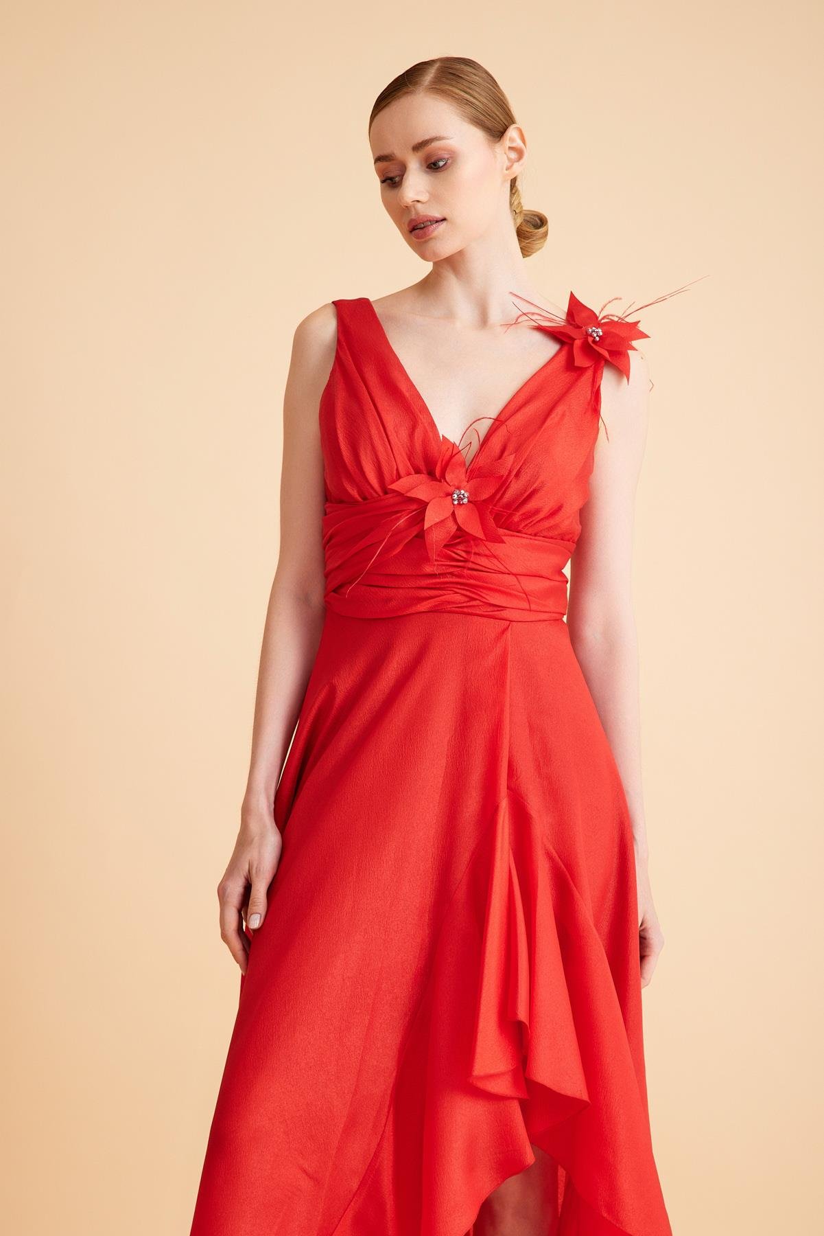 SATEN ORGANZE ABİYE ELBİSE