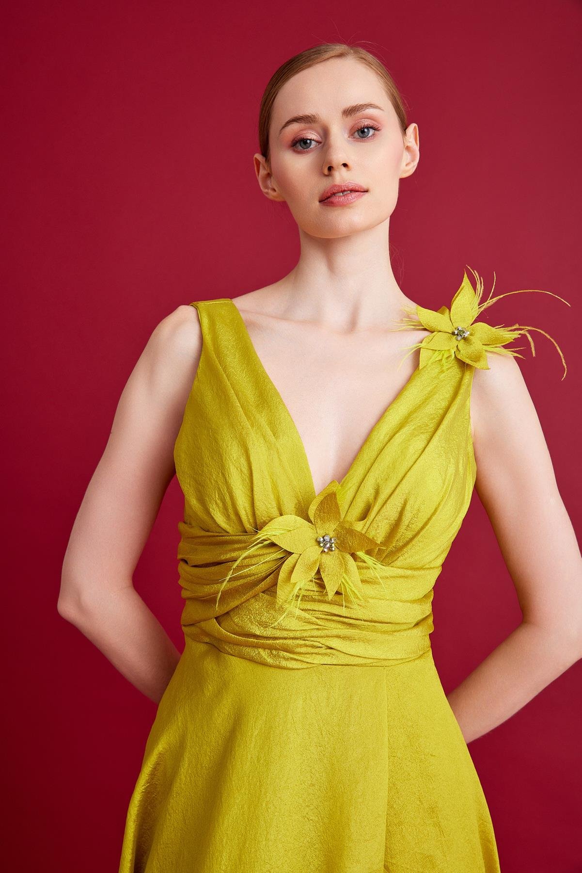 SATEN ORGANZE ABİYE ELBİSE