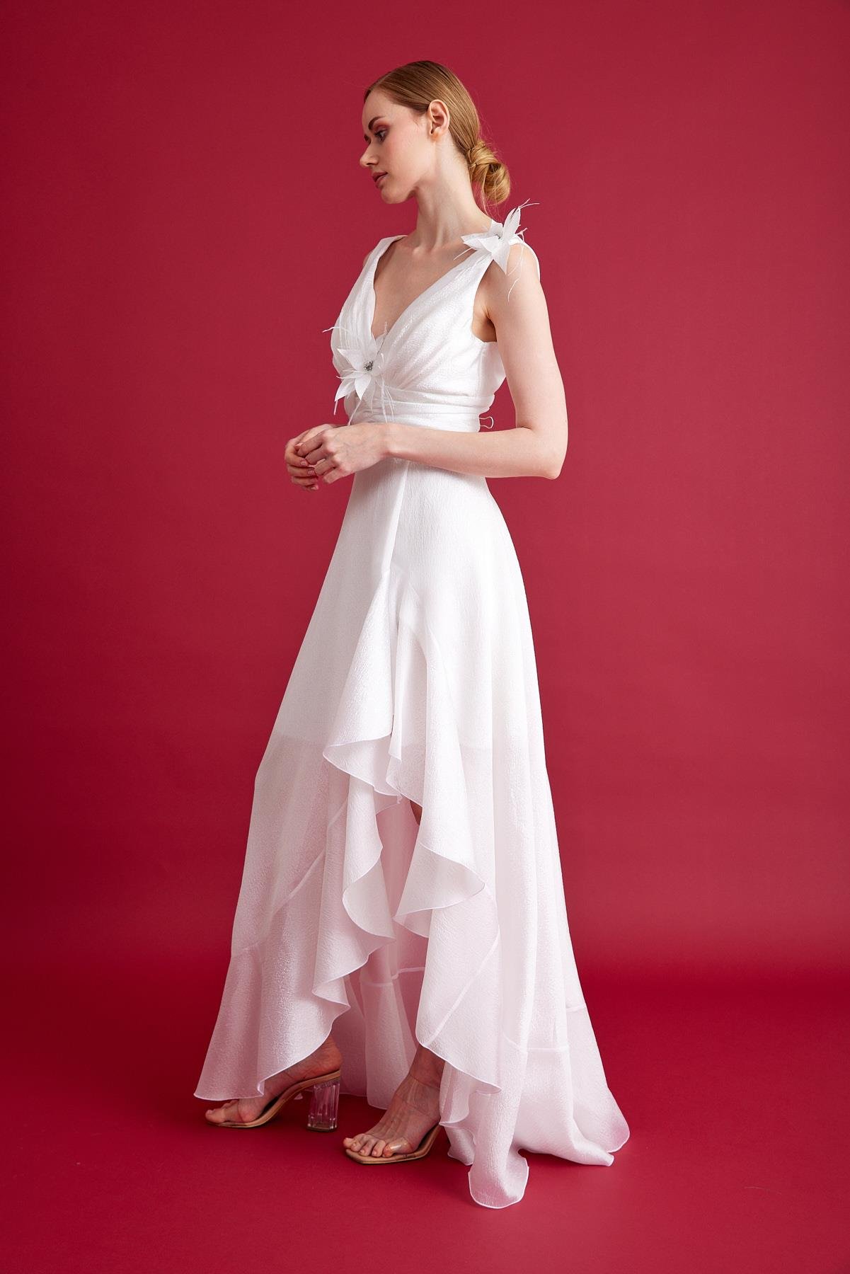 SATEN ORGANZE ABİYE ELBİSE