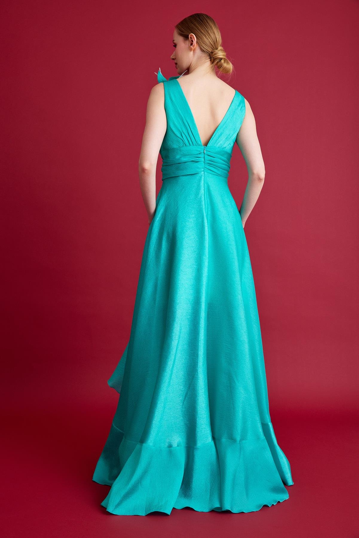 SATEN ORGANZE ABİYE ELBİSE