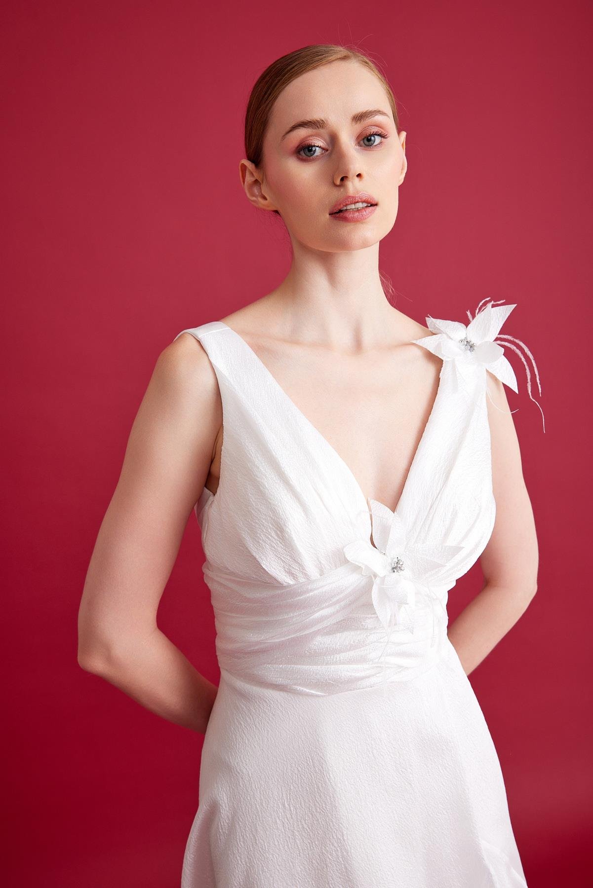 SATEN ORGANZE ABİYE ELBİSE