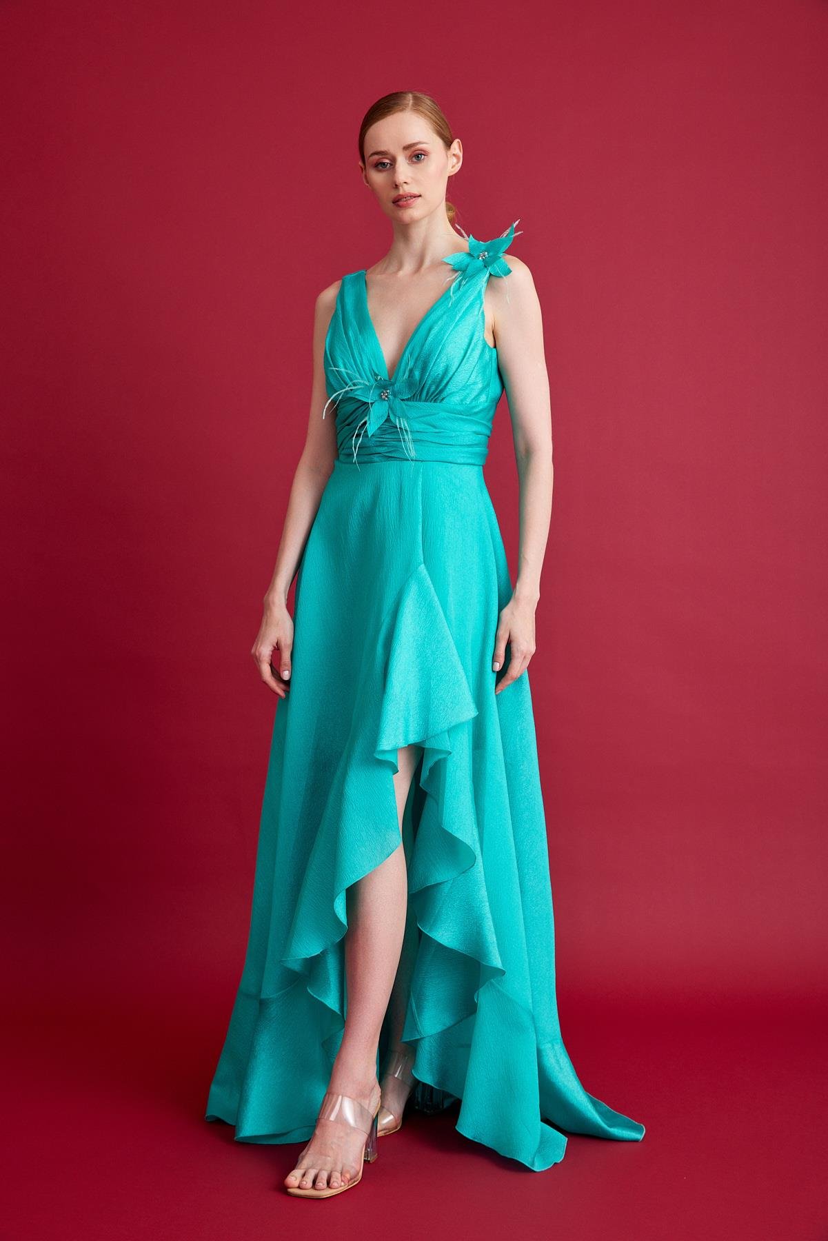 SATEN ORGANZE ABİYE ELBİSE