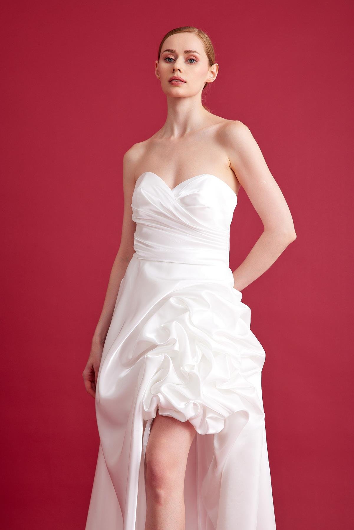 SATEN ORGANZE ABİYE ELBİSE