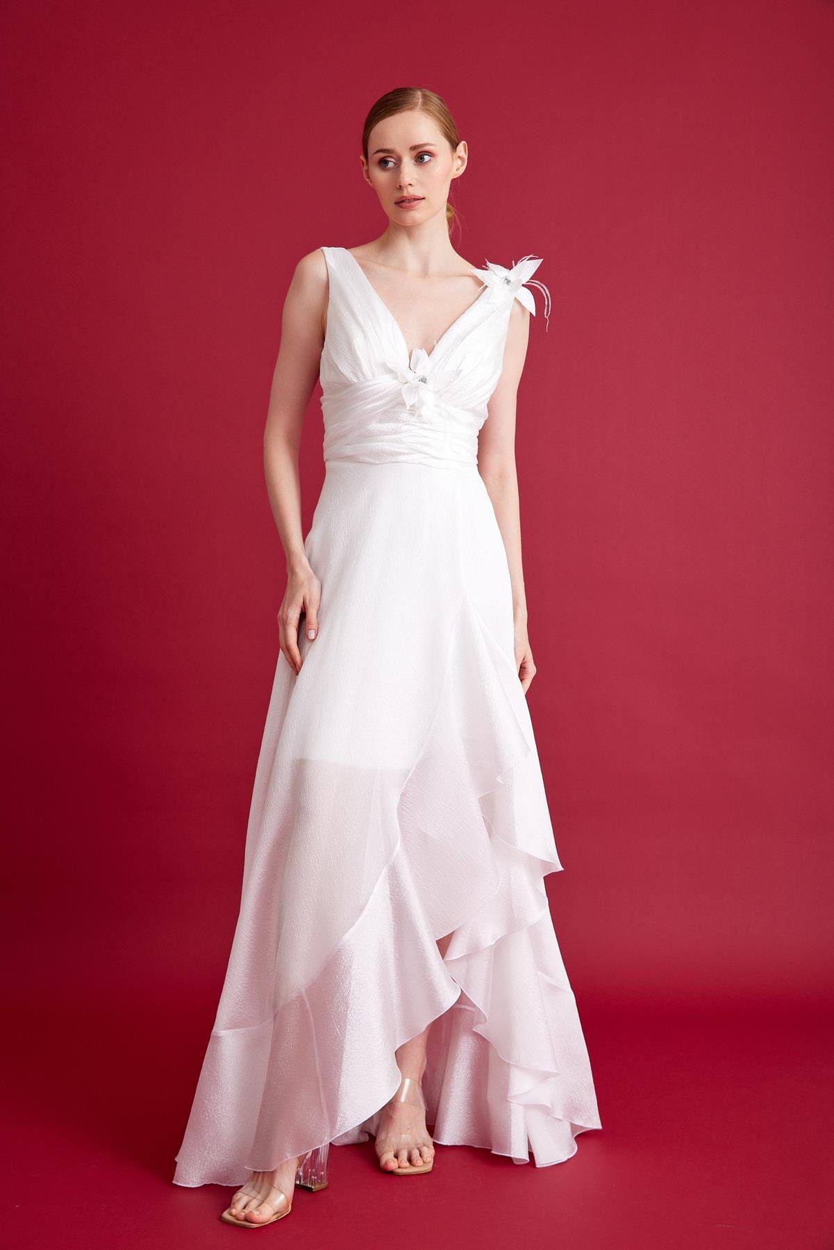 SATEN ORGANZE ABİYE ELBİSE