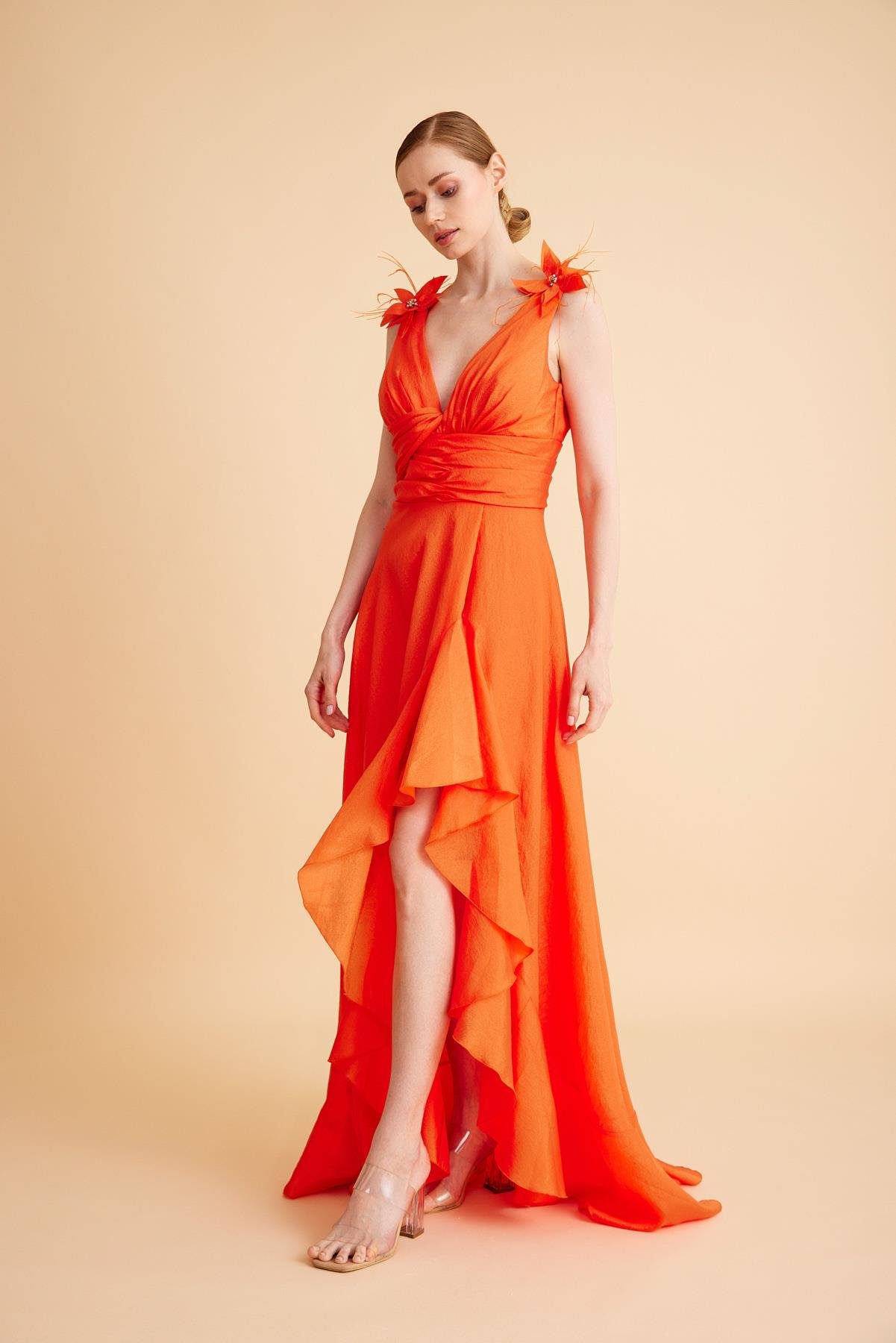 SATEN ORGANZE ABİYE ELBİSE