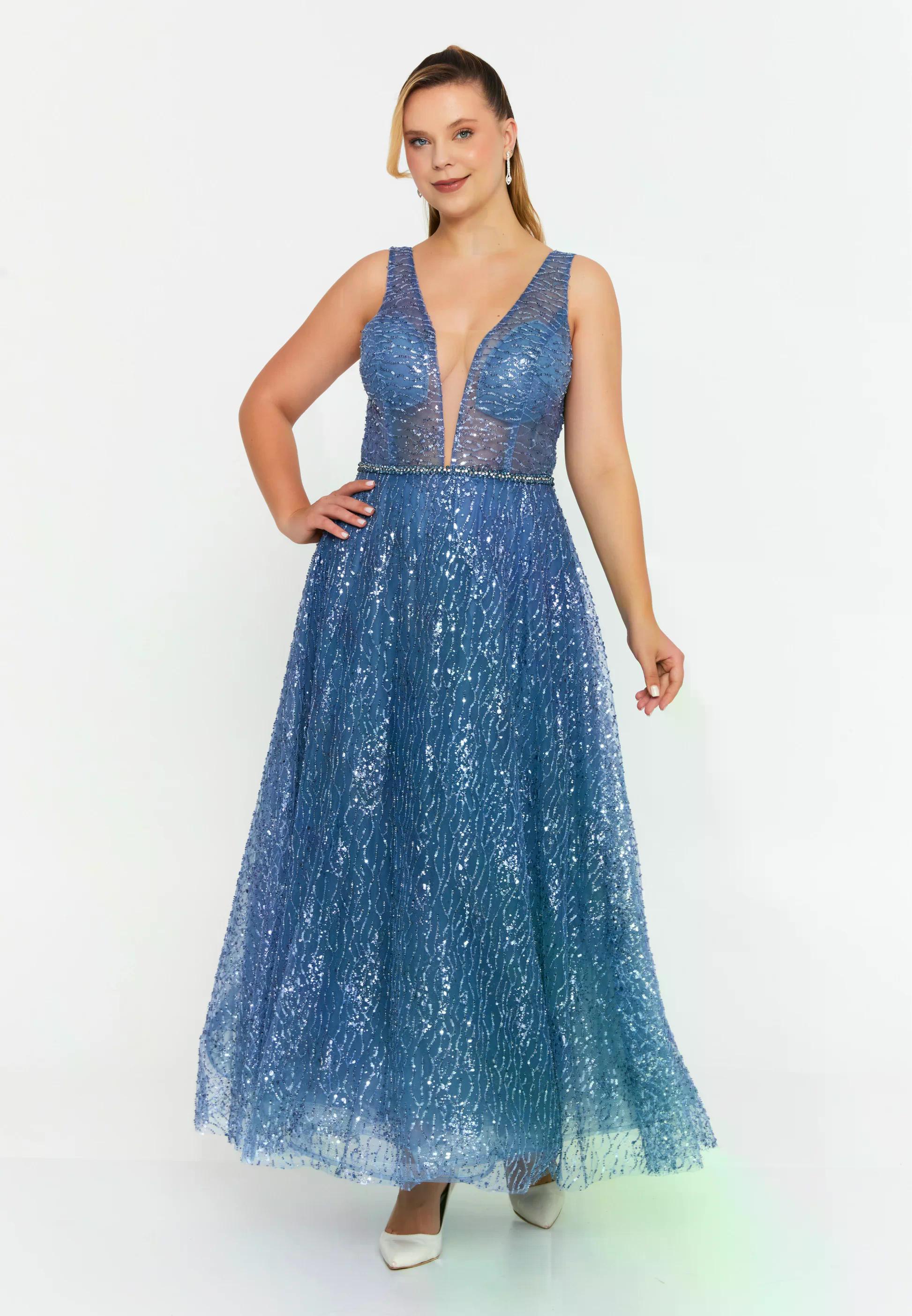 SİMLİ PAYETLİ ELBİSE