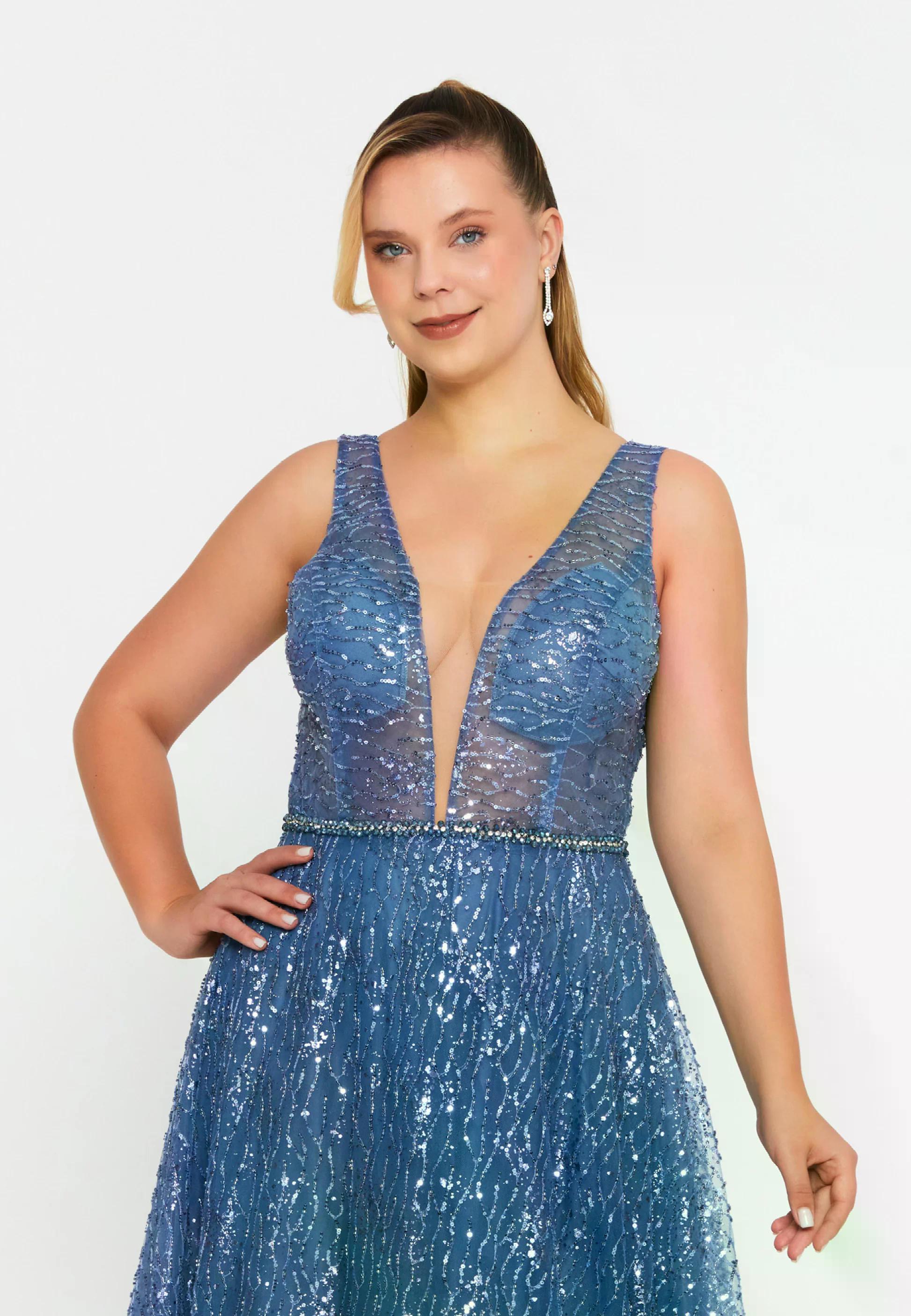 SİMLİ PAYETLİ ELBİSE