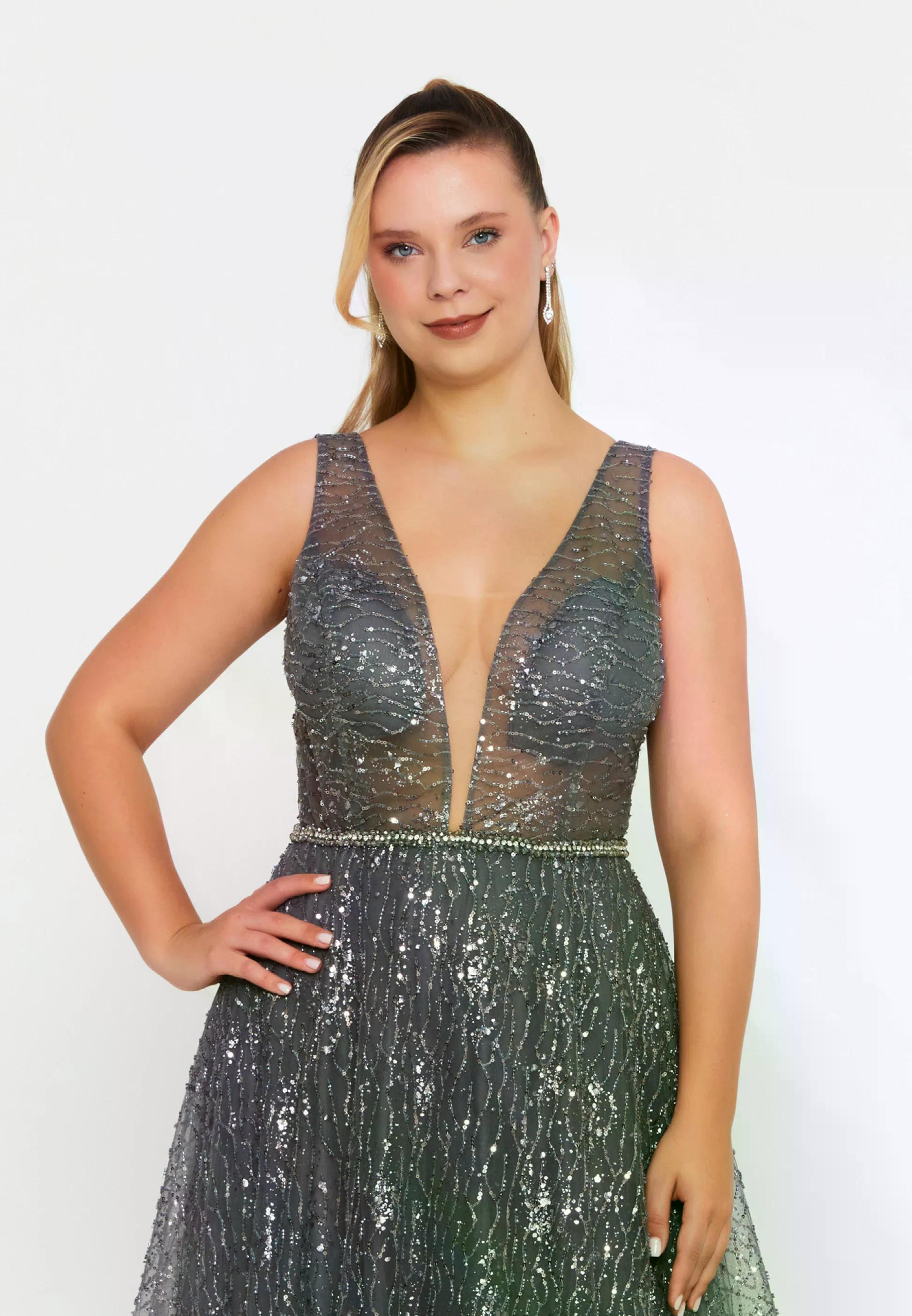 SİMLİ PAYETLİ ELBİSE