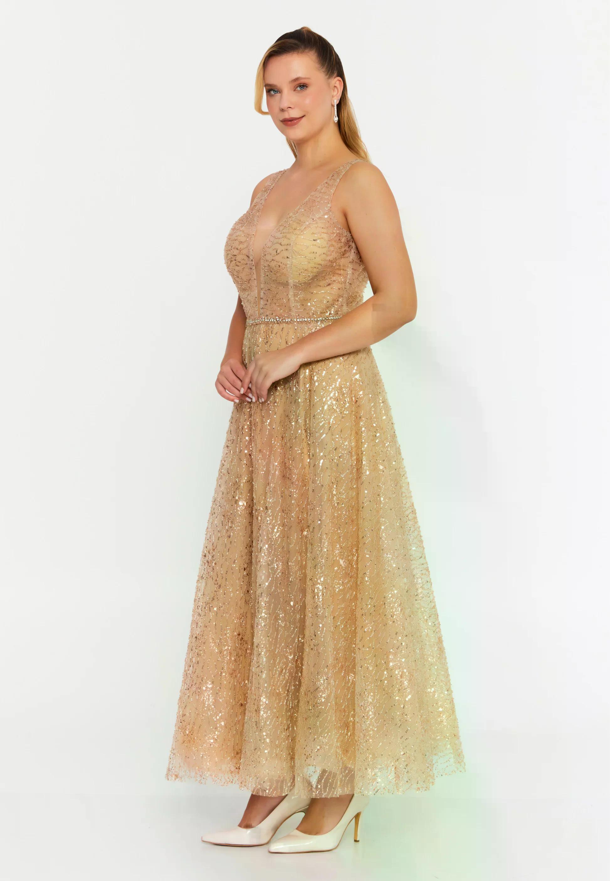 SİMLİ PAYETLİ ELBİSE