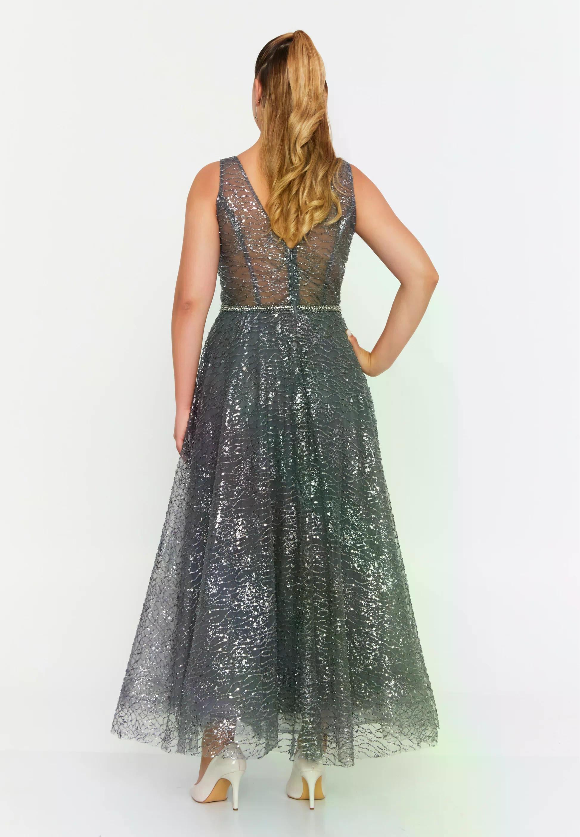 SİMLİ PAYETLİ ELBİSE