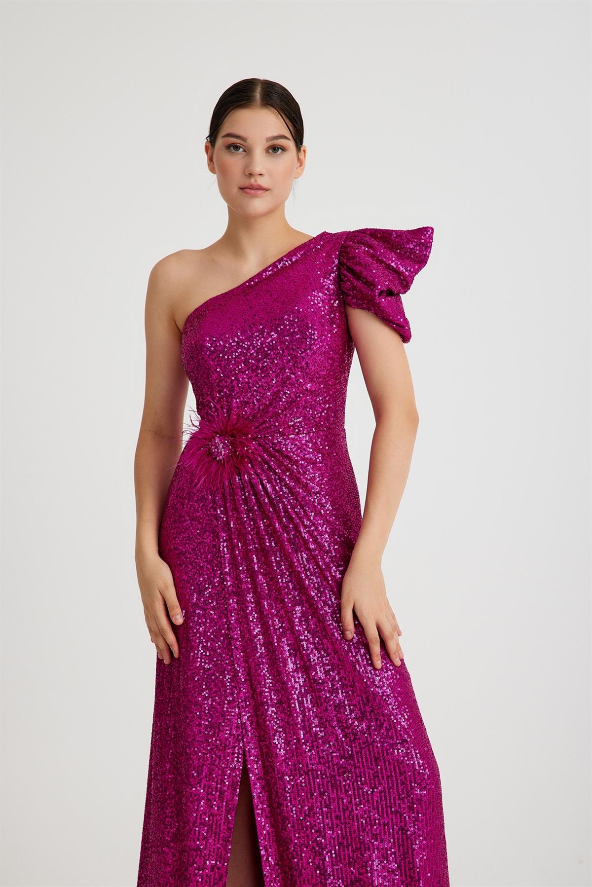 ZARA PAYETLİ ABİYE ELBİSE