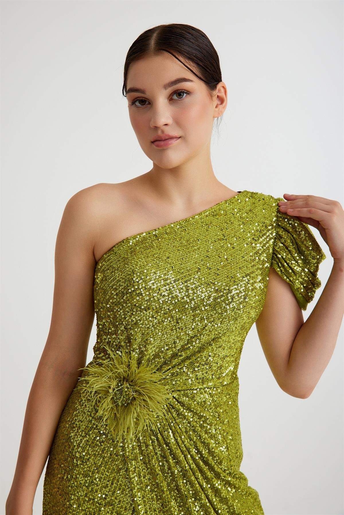 ZARA PAYETLİ ABİYE ELBİSE