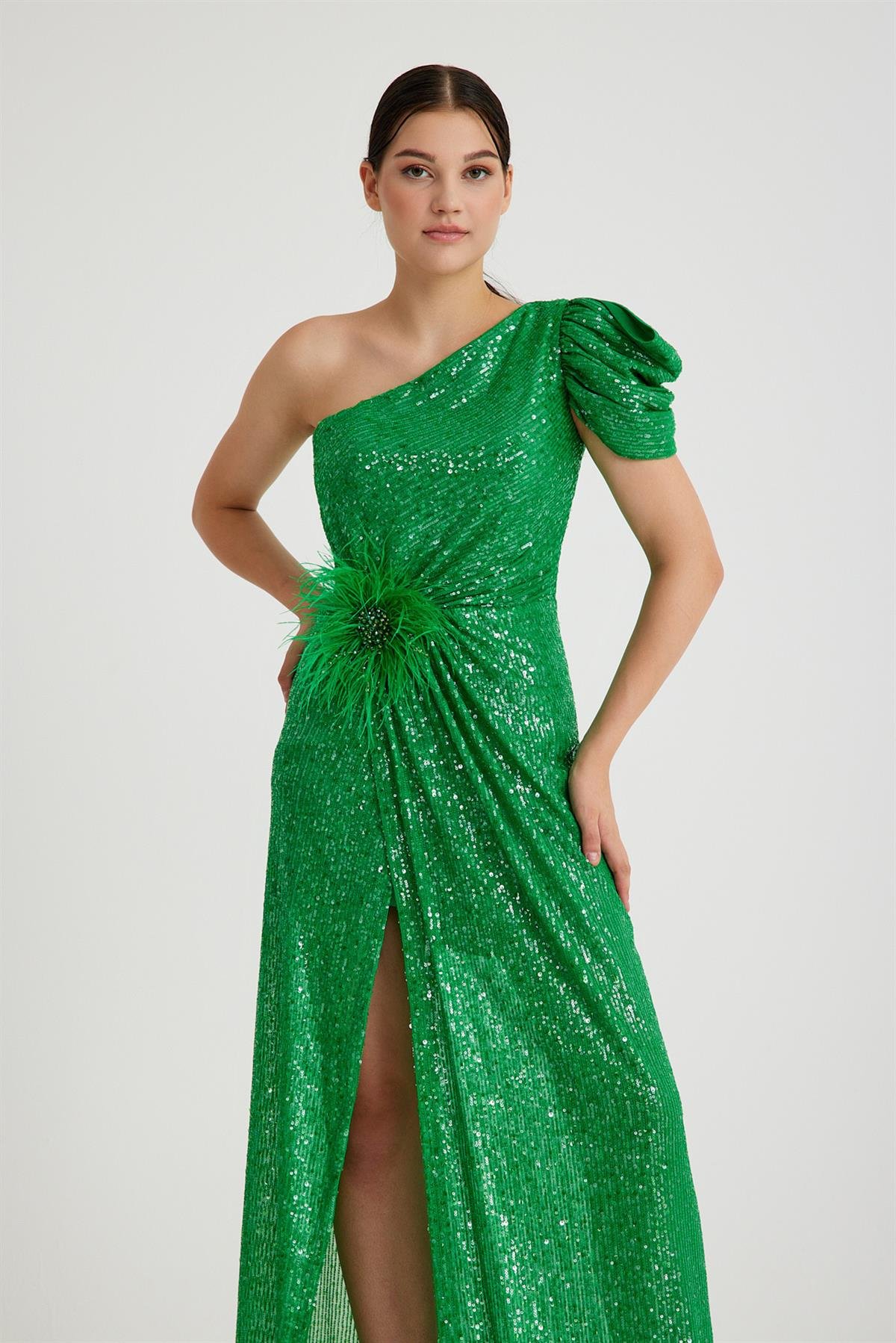 ZARA PAYETLİ ABİYE ELBİSE