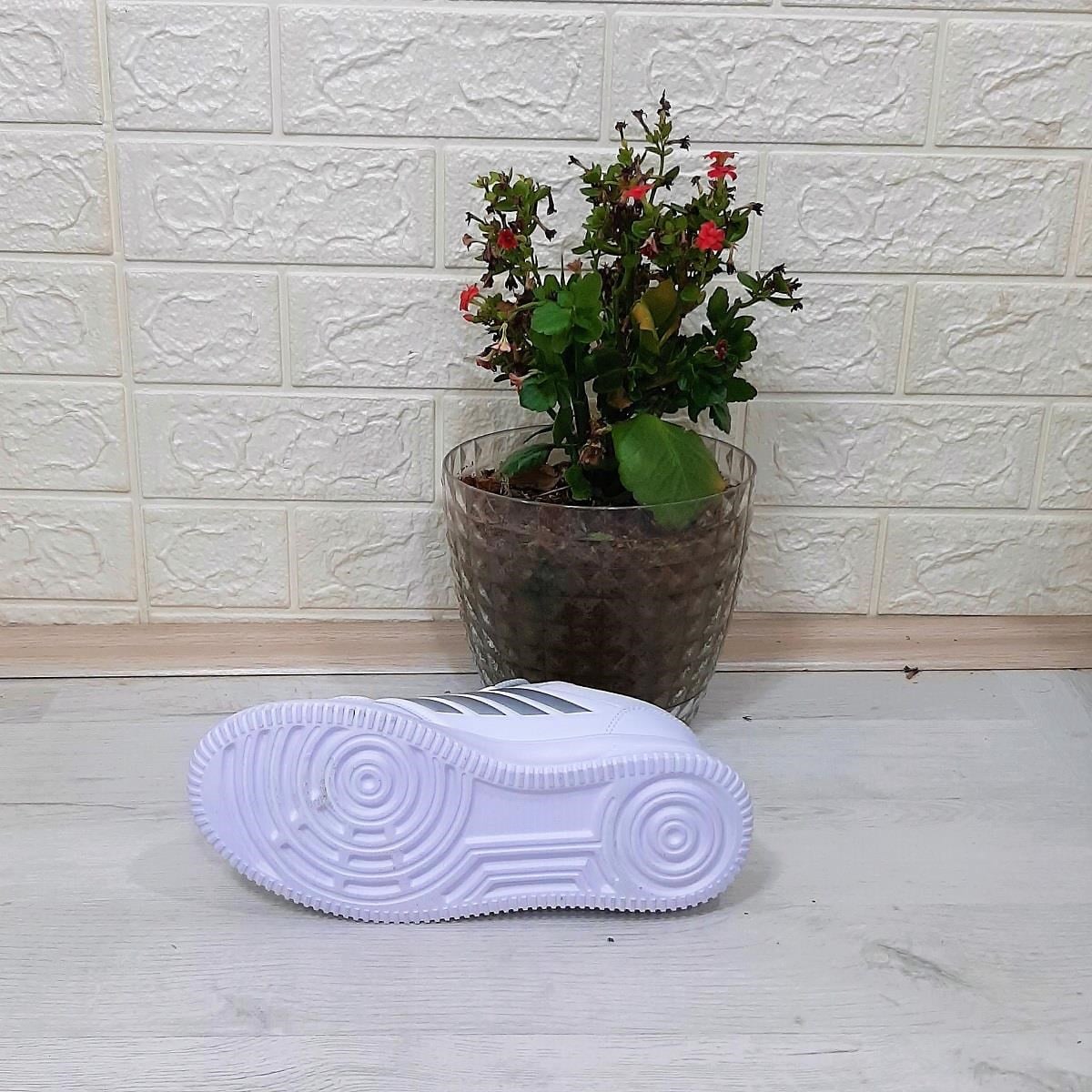 Bestof 074 Beyaz-beyaz Sneaker Düz Taban Hafif Rahat Spor Çift Ayakkabısı