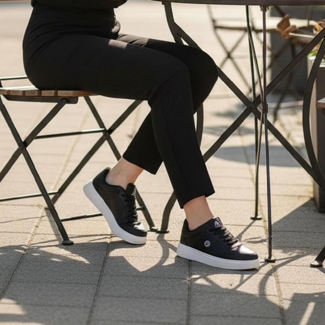 Crosberg 308 Siyah- Beyaz Spor Ayakkabı