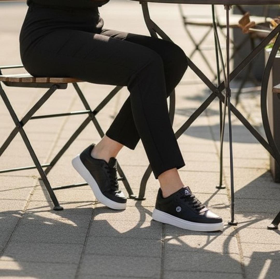 Crosberg 308 Siyah- Beyaz Spor Ayakkabı