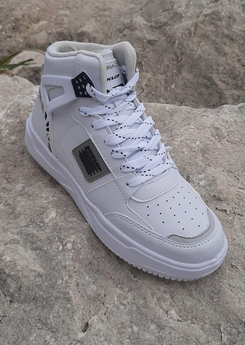 Dunlop 2238-2243 Beyaz, Fuspetli Ortapedik Boğazlı  Basket Spor Ayakkabı