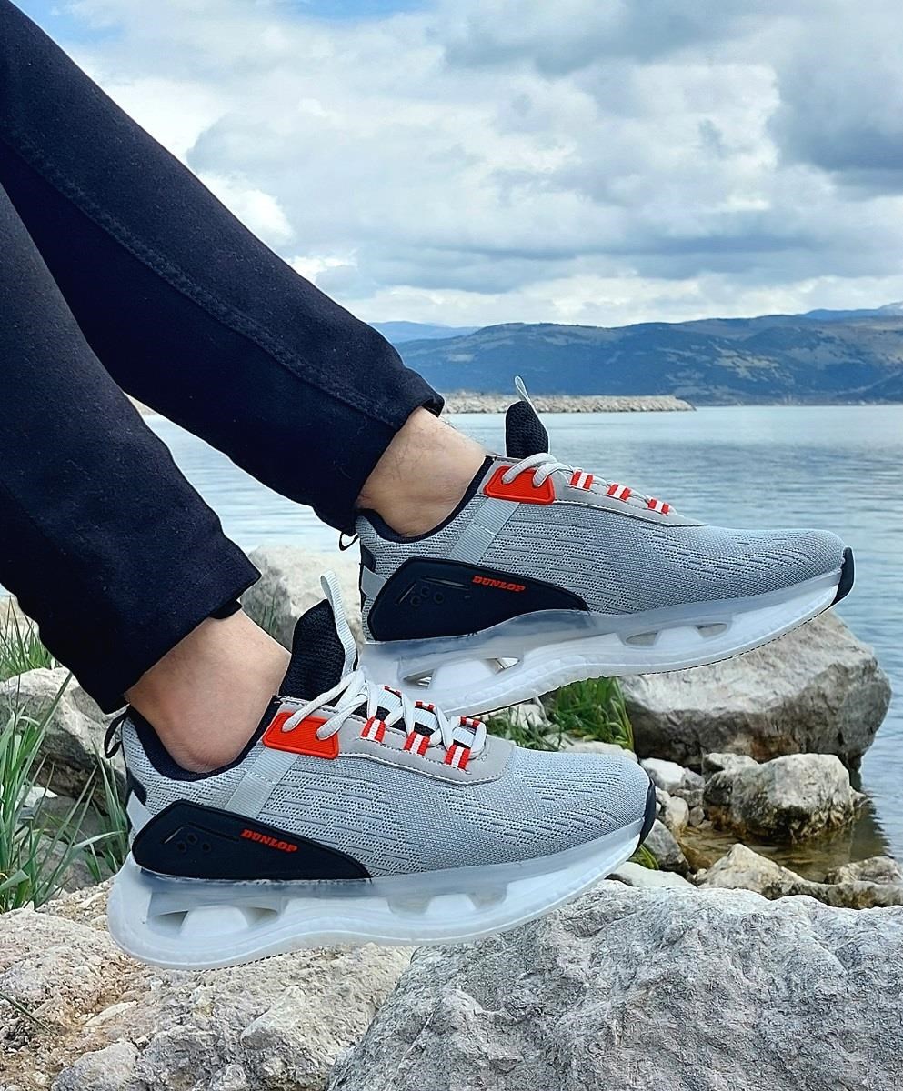 Dunlop 2240 Gri Renk Air Taban Fuspetli Erkek Spor Ayakkabı