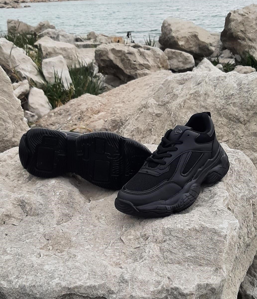 Dunlop 2323 Siyah Renk Fuspetli Kalın Taban Spor Ayakkabı