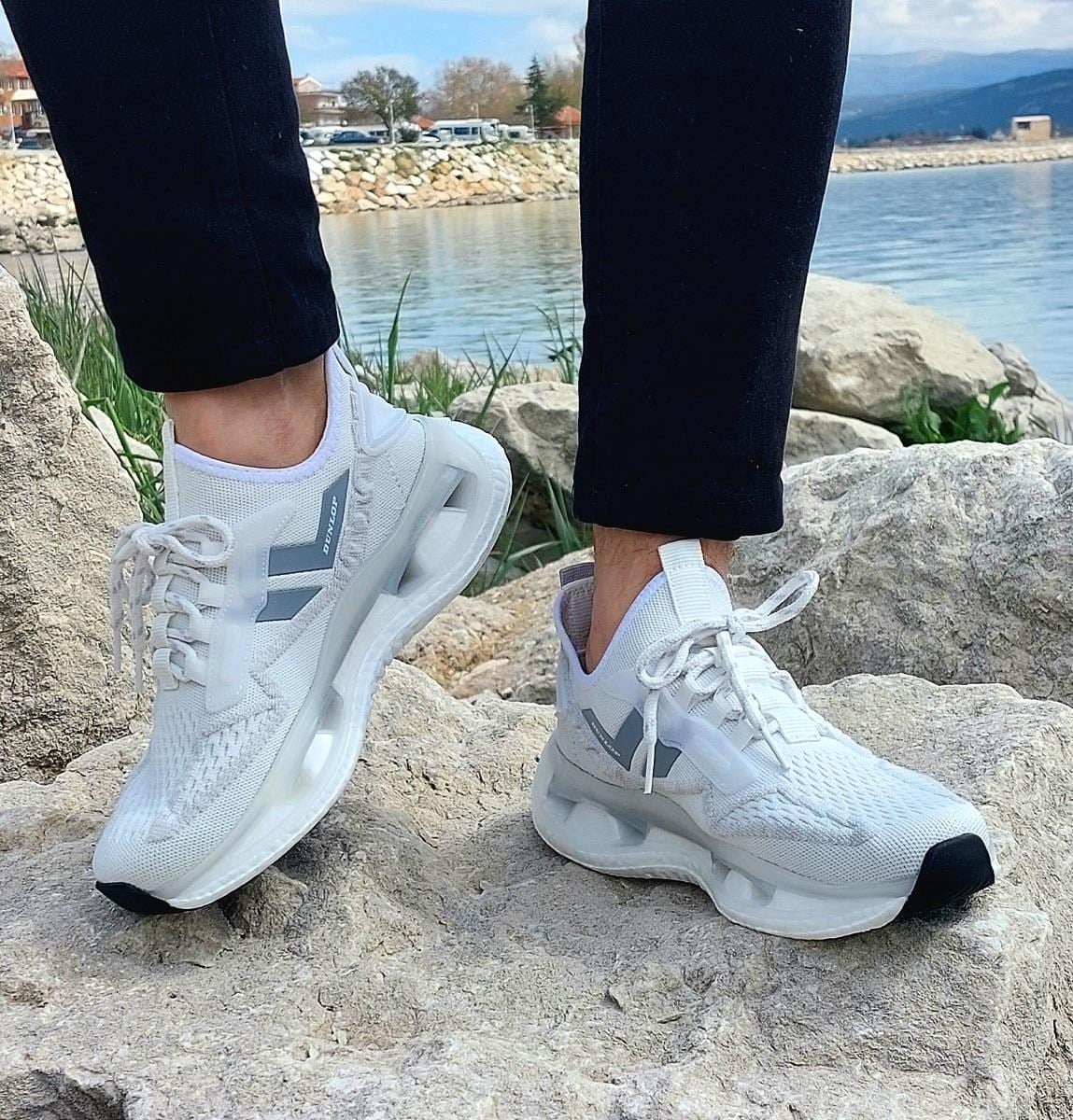 Dunlop 2357-2356 Beyaz Air Yumuşak Taban Erkek Spor Ayakkabı