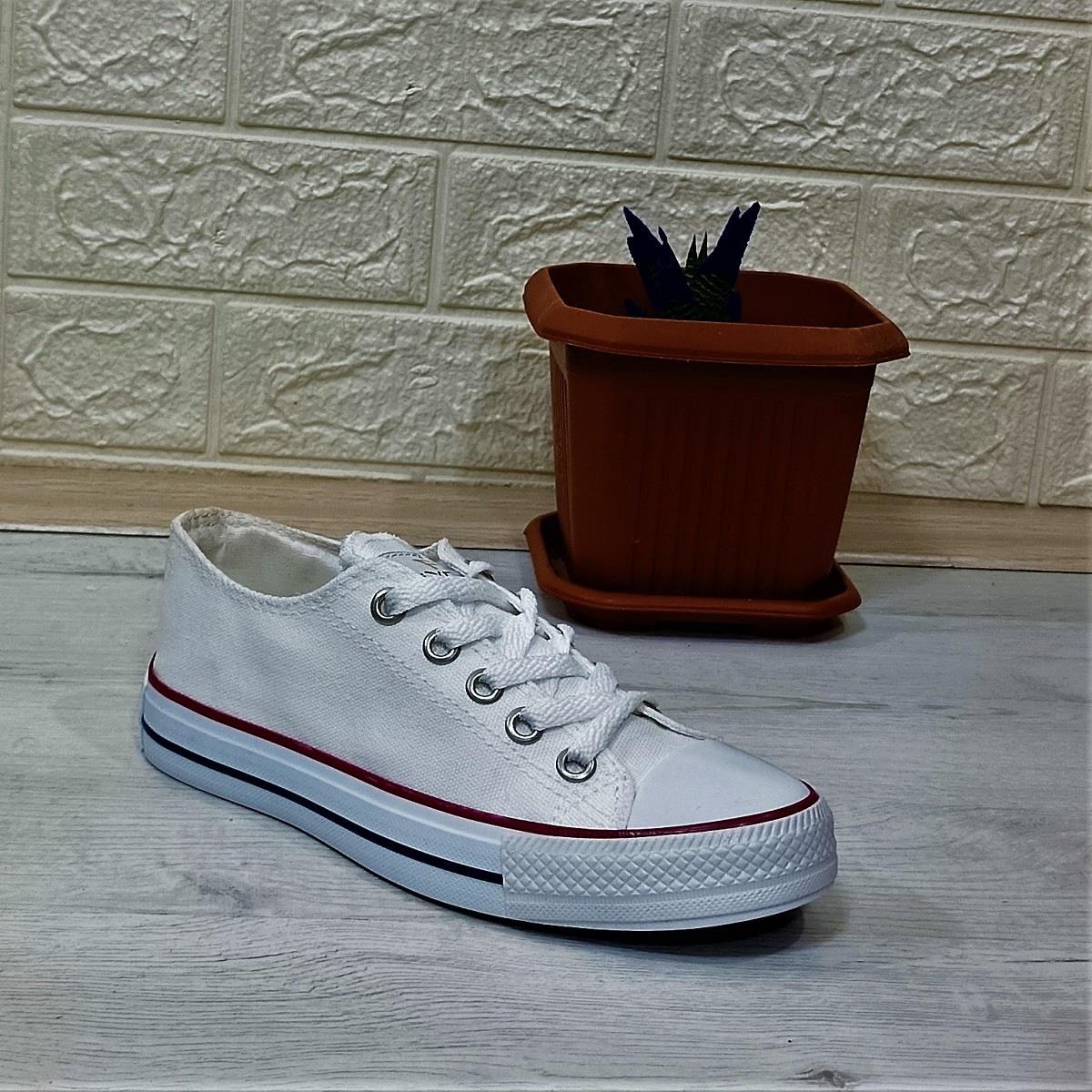 Fiyra 554 Beyaz Kısa Unisex Sneaker Keten Spor Ayakkabı
