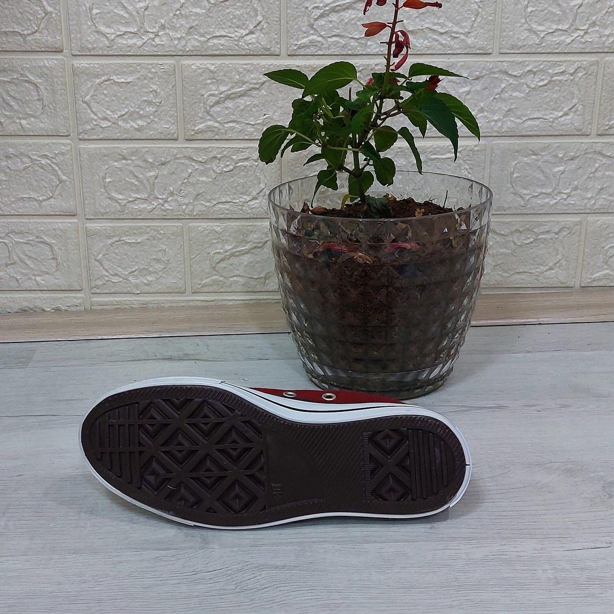 Fiyra 554 Bordo Kısa Unisex Sneaker Keten Spor Ayakkabı