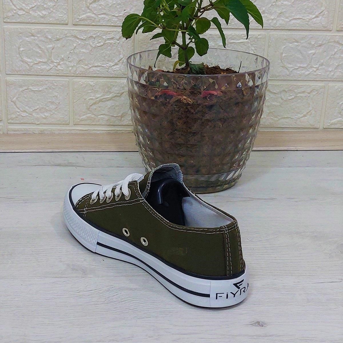 Fiyra 554 Haki Kısa Unisex Sneaker Keten Spor Ayakkabı