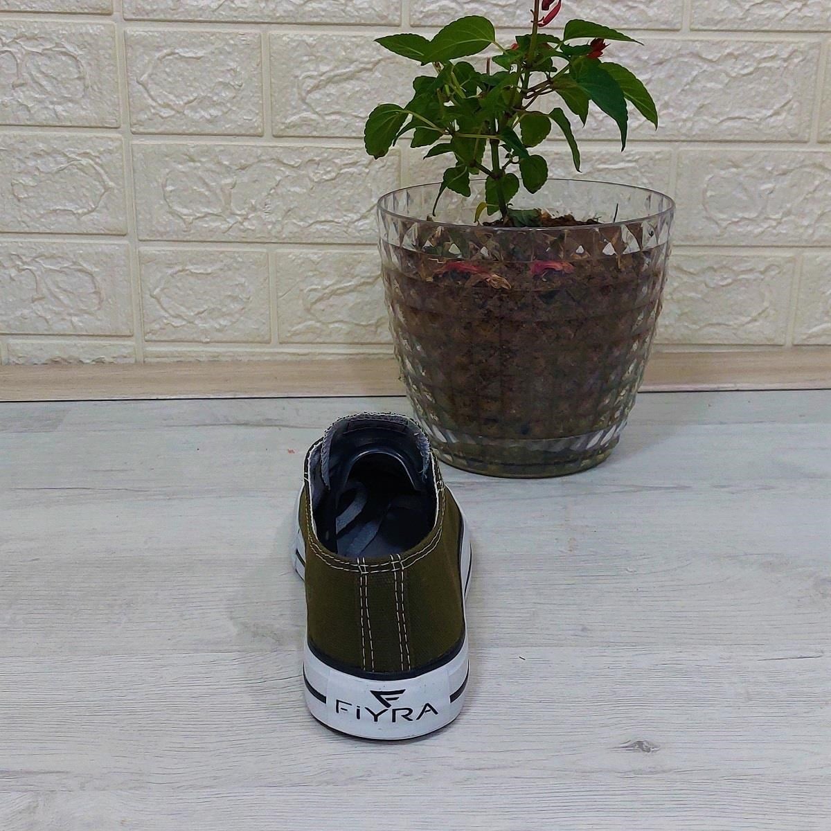 Fiyra 554 Haki Kısa Unisex Sneaker Keten Spor Ayakkabı