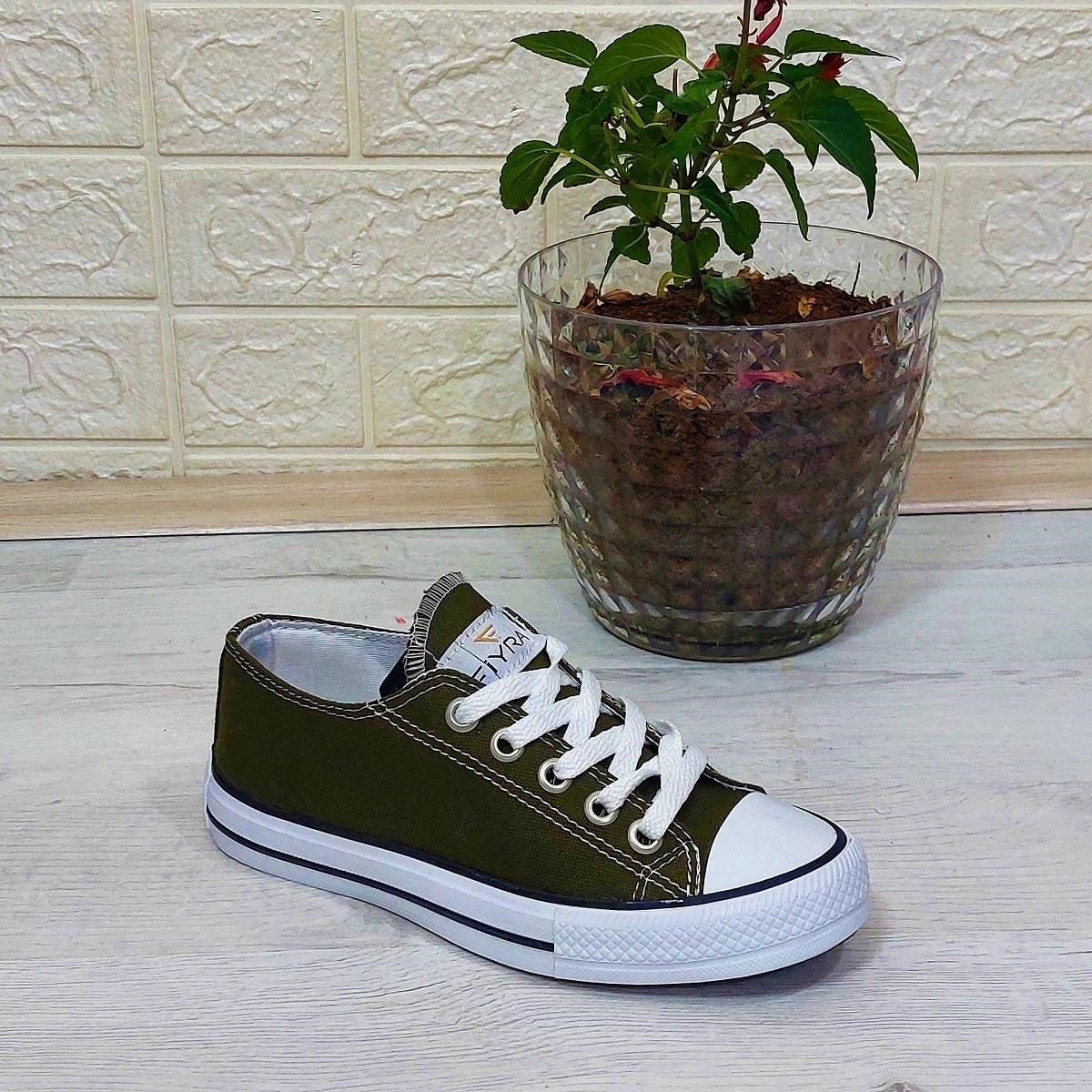 Fiyra 554 Haki Kısa Unisex Sneaker Keten Spor Ayakkabı