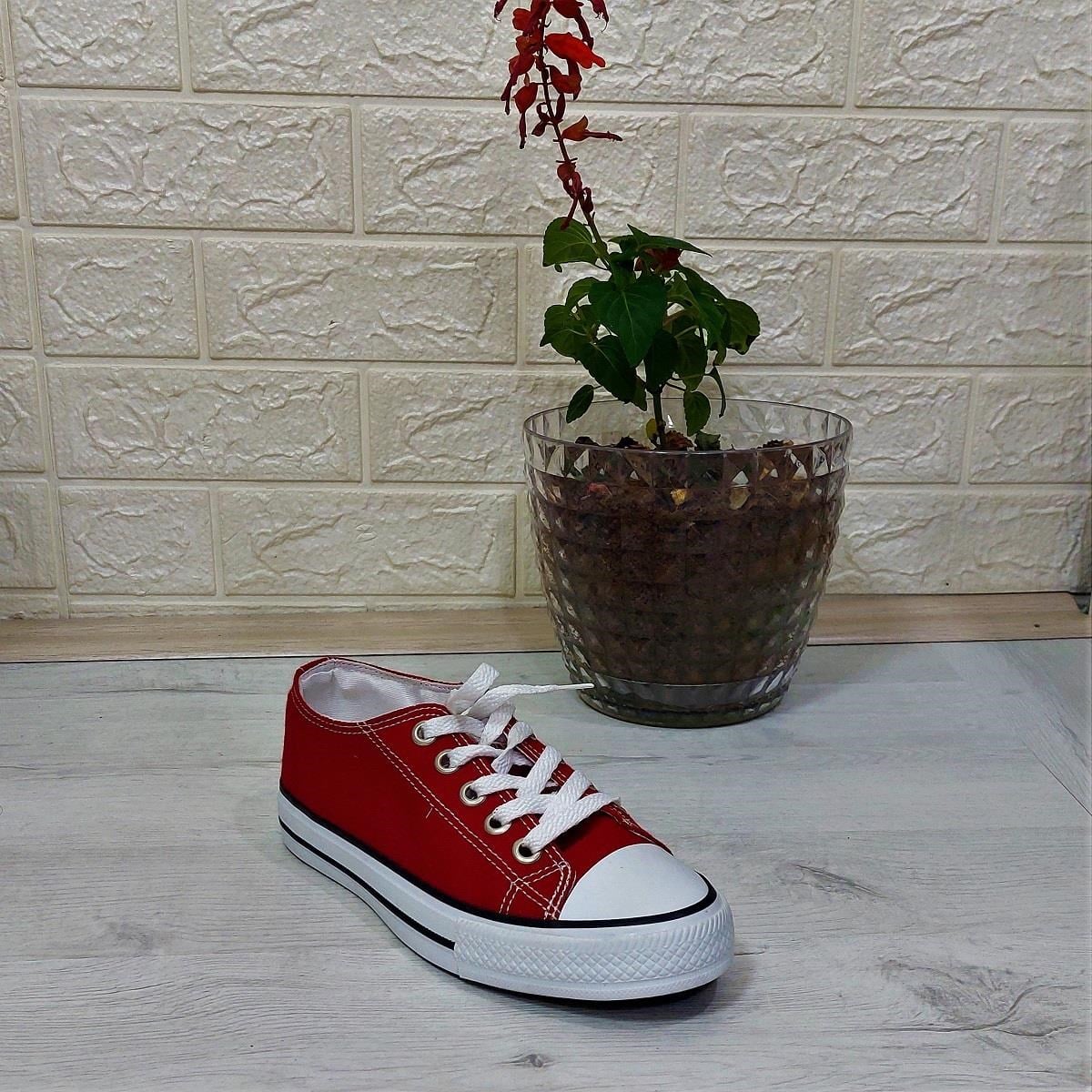 Fiyra 554 Kırmızı Kısa Unisex Sneaker Keten Spor Ayakkabı