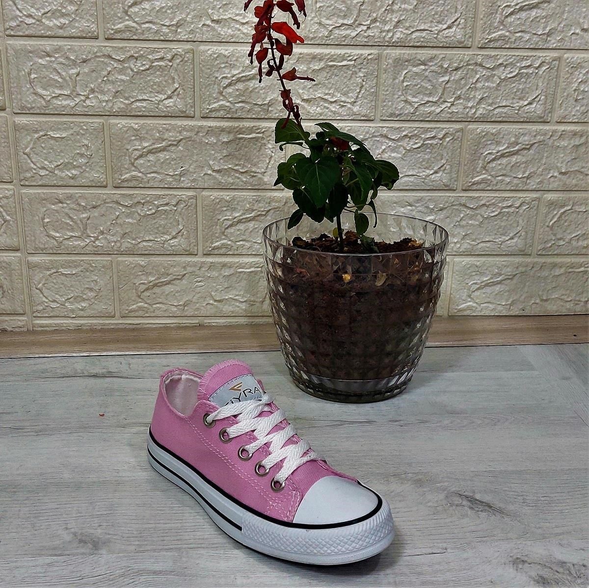 Fiyra 554 Pembe Kısa Unisex Sneaker Keten Spor Ayakkabı