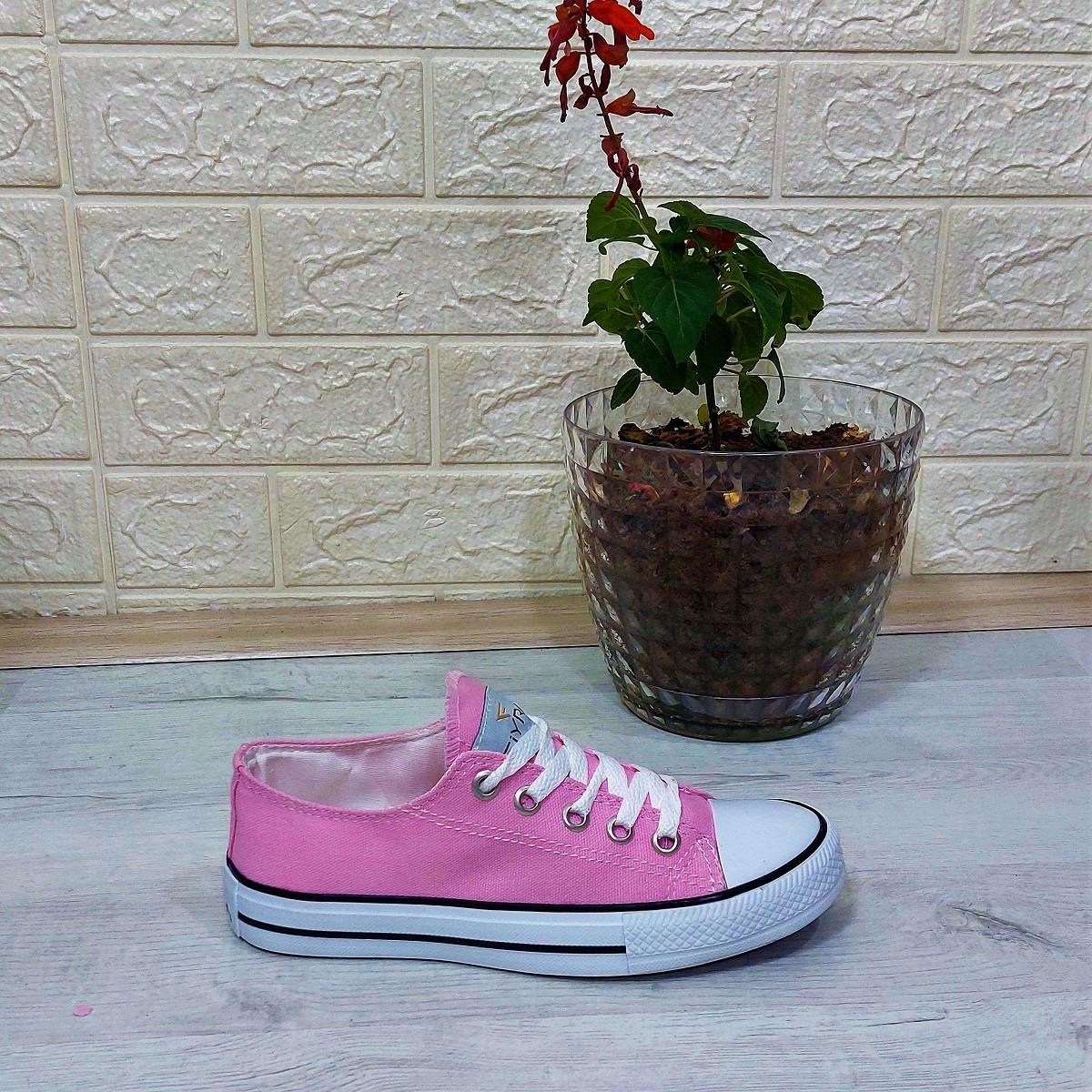 Fiyra 554 Pembe Kısa Unisex Sneaker Keten Spor Ayakkabı